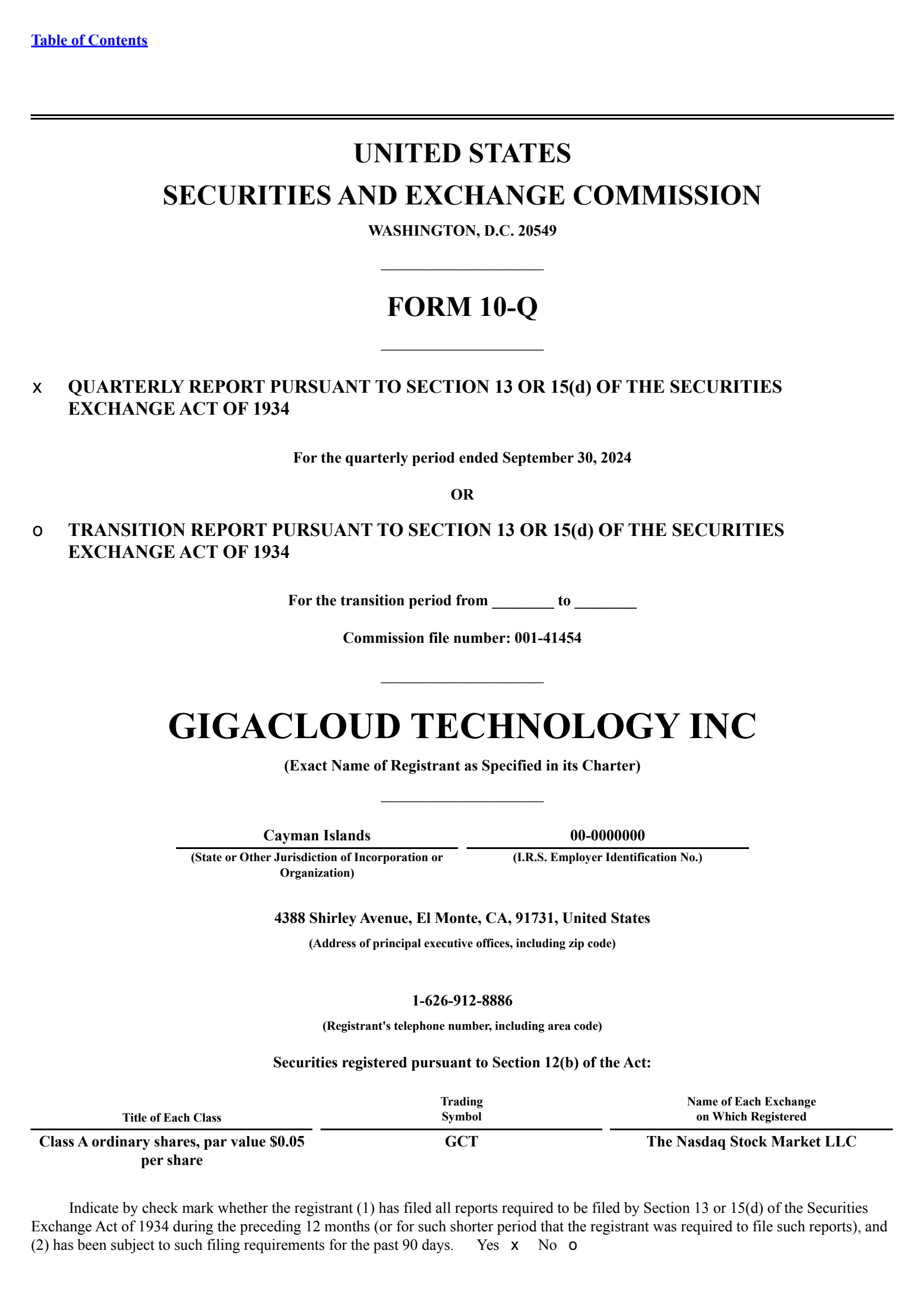 GigaCloud Technology's Q3 2024 Quarterly report
