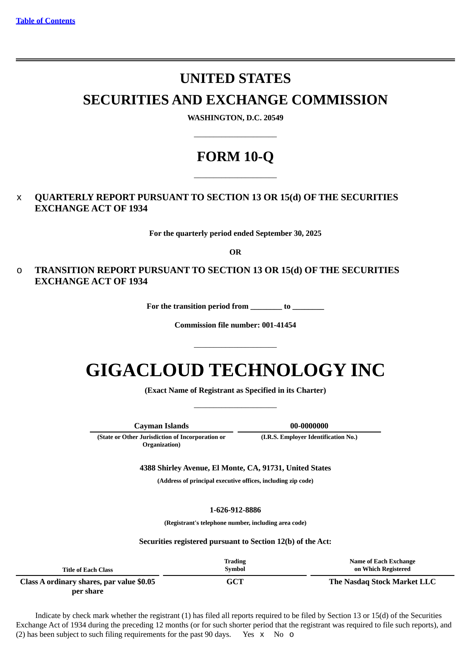 GigaCloud Technology's Q3 2025 Quarterly Report