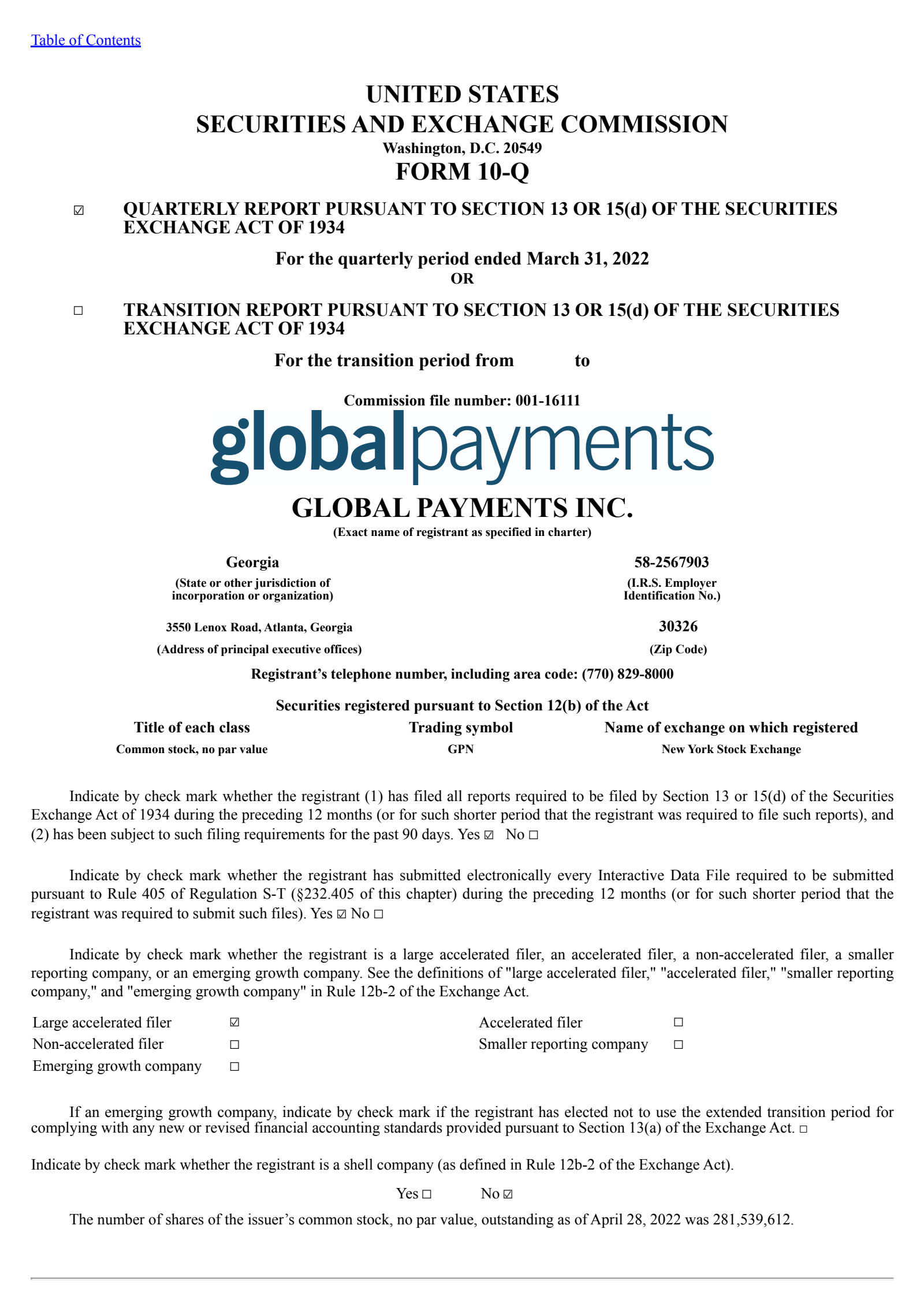 Thomson Reuters' Q1 2022 Quarterly report