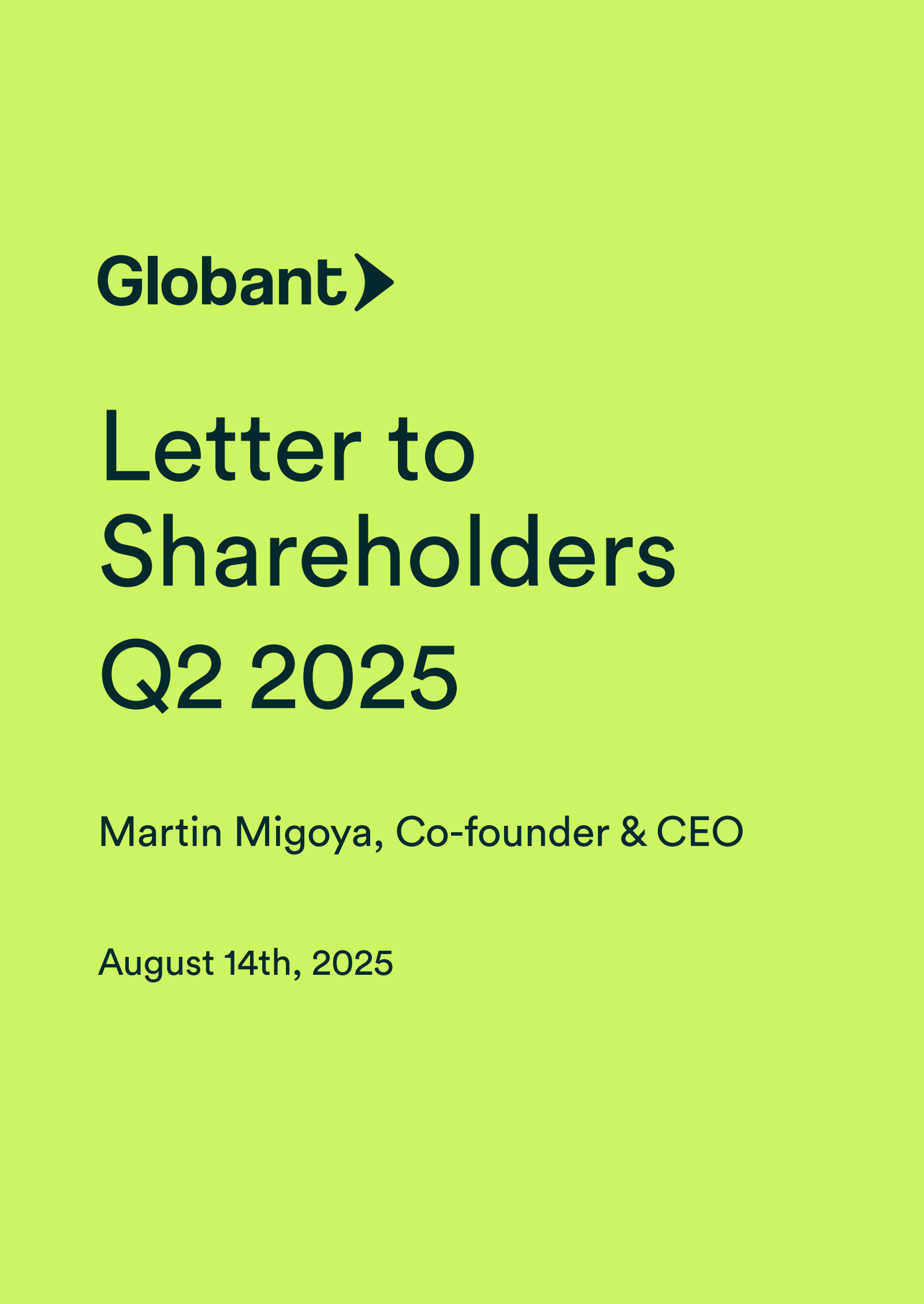 Globant's Q2 2025 Press Release