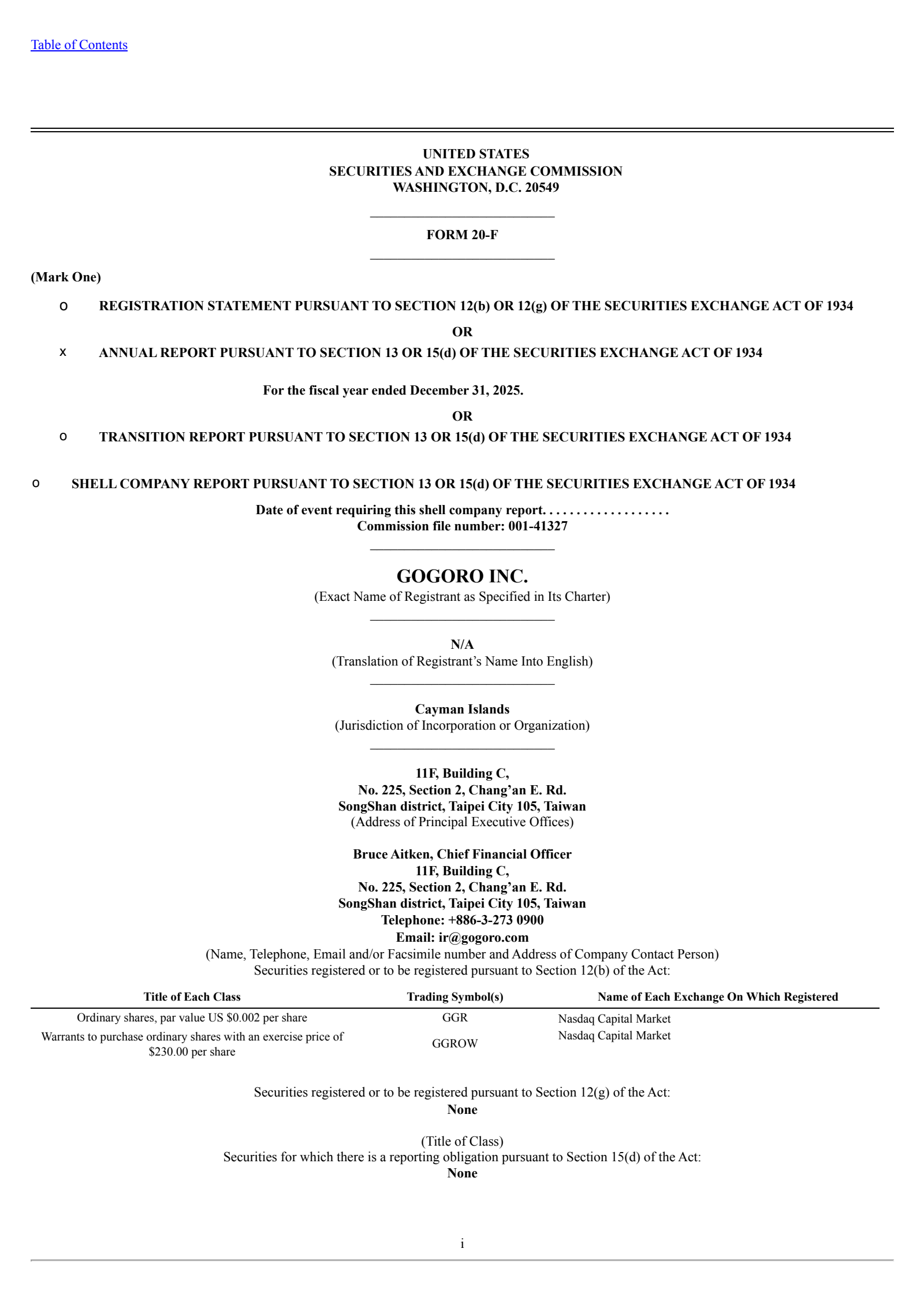 Gogoro's Q4 2025 Annual report