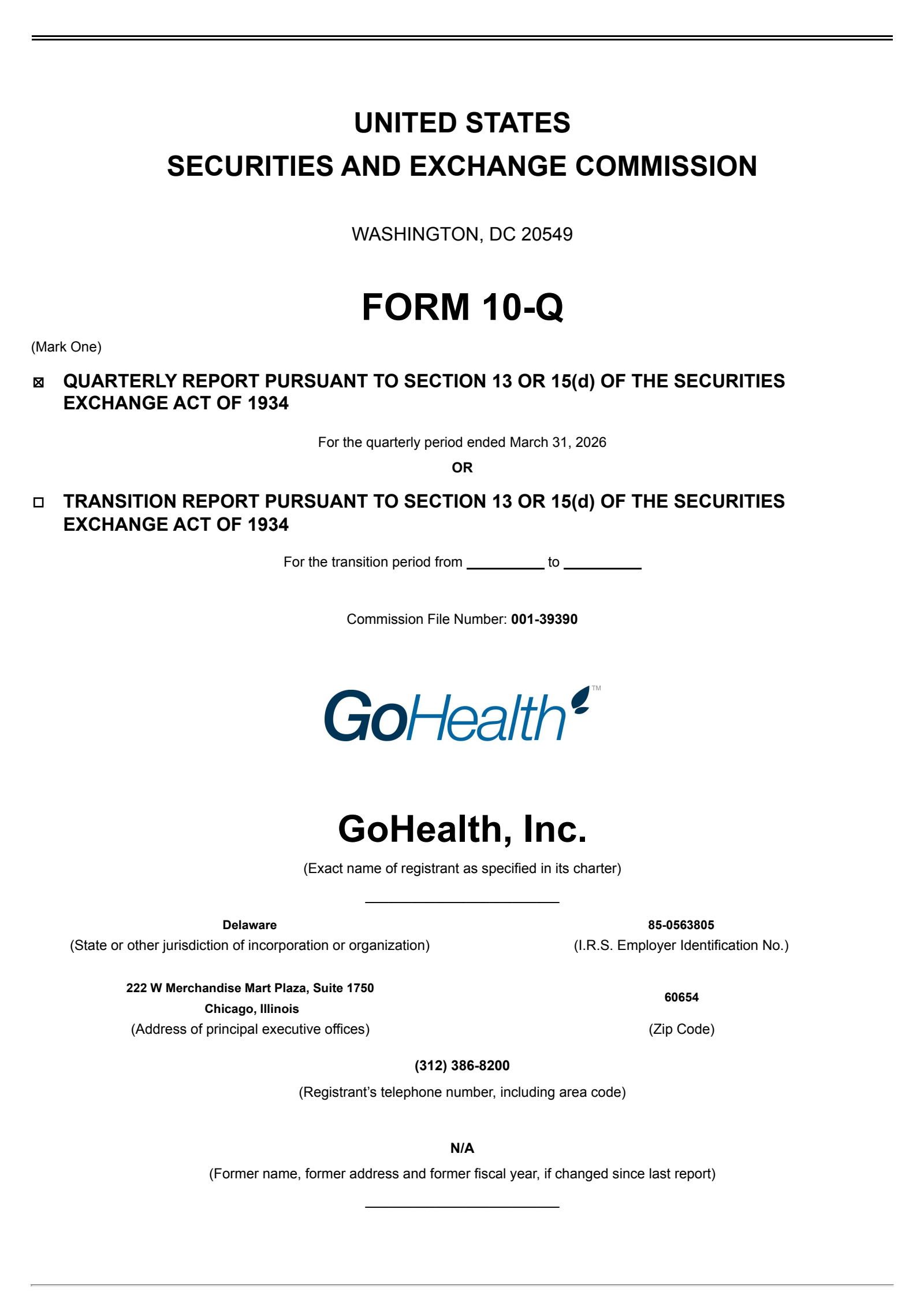 GoHealth's Q1 2026 Quarterly report
