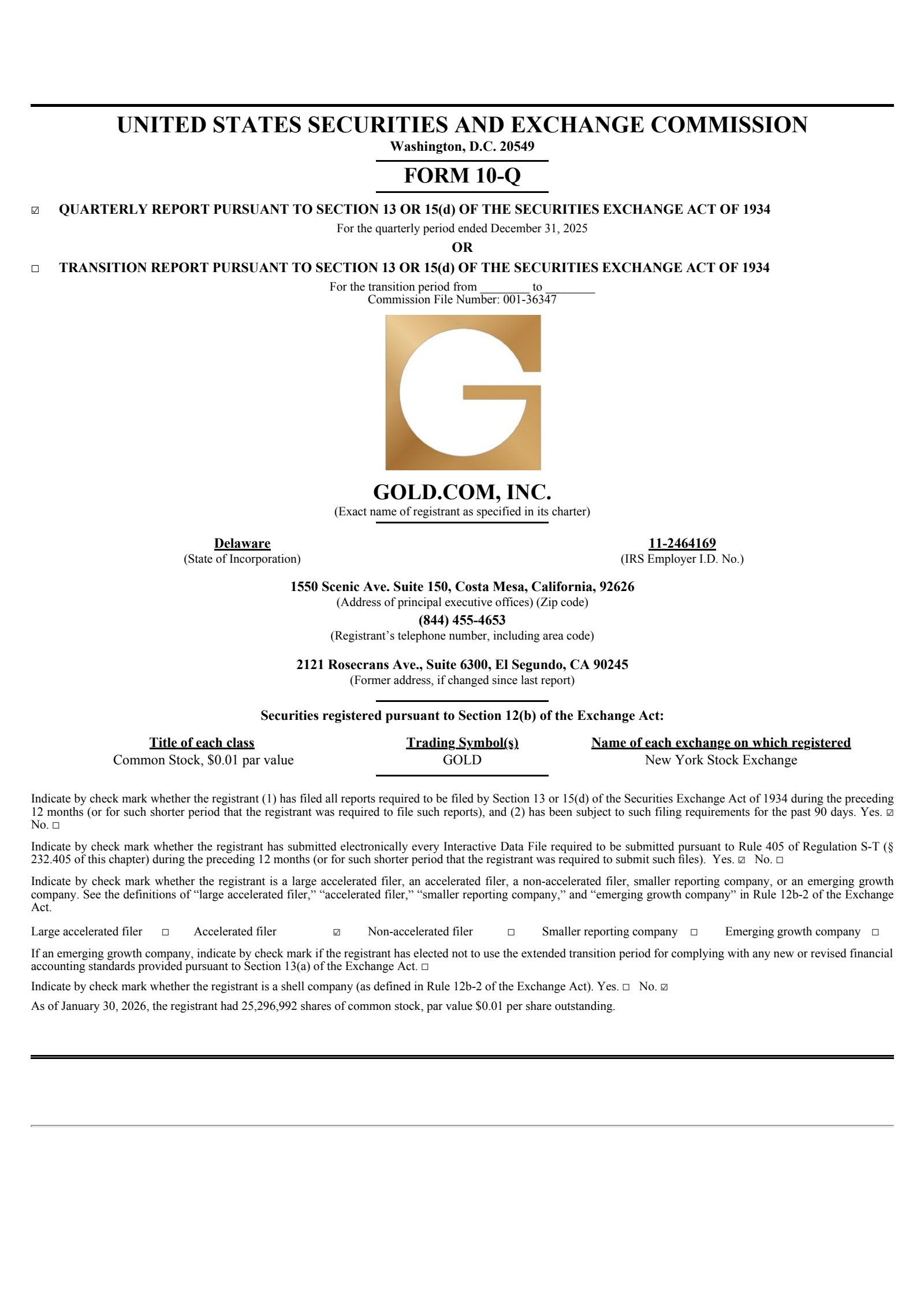 AMRK Q2 2026 Earnings Report on 2/5/2026