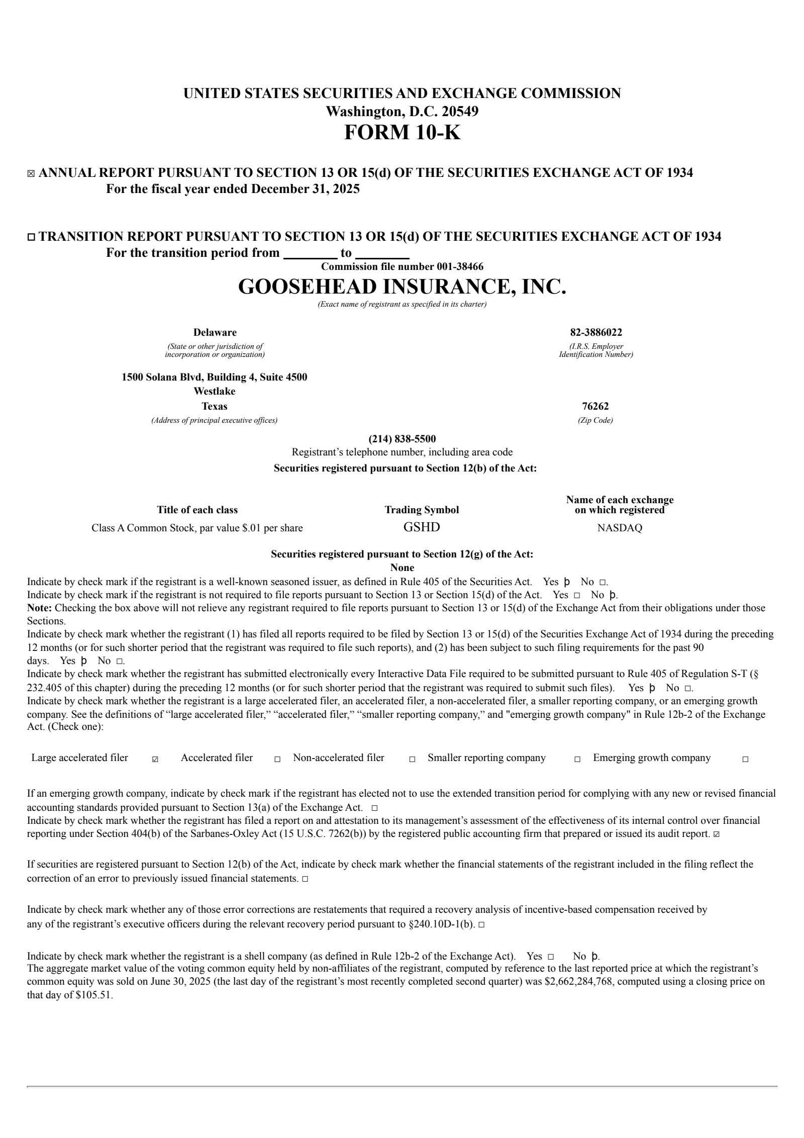 Goosehead Insurance's Q4 2025 Annual report