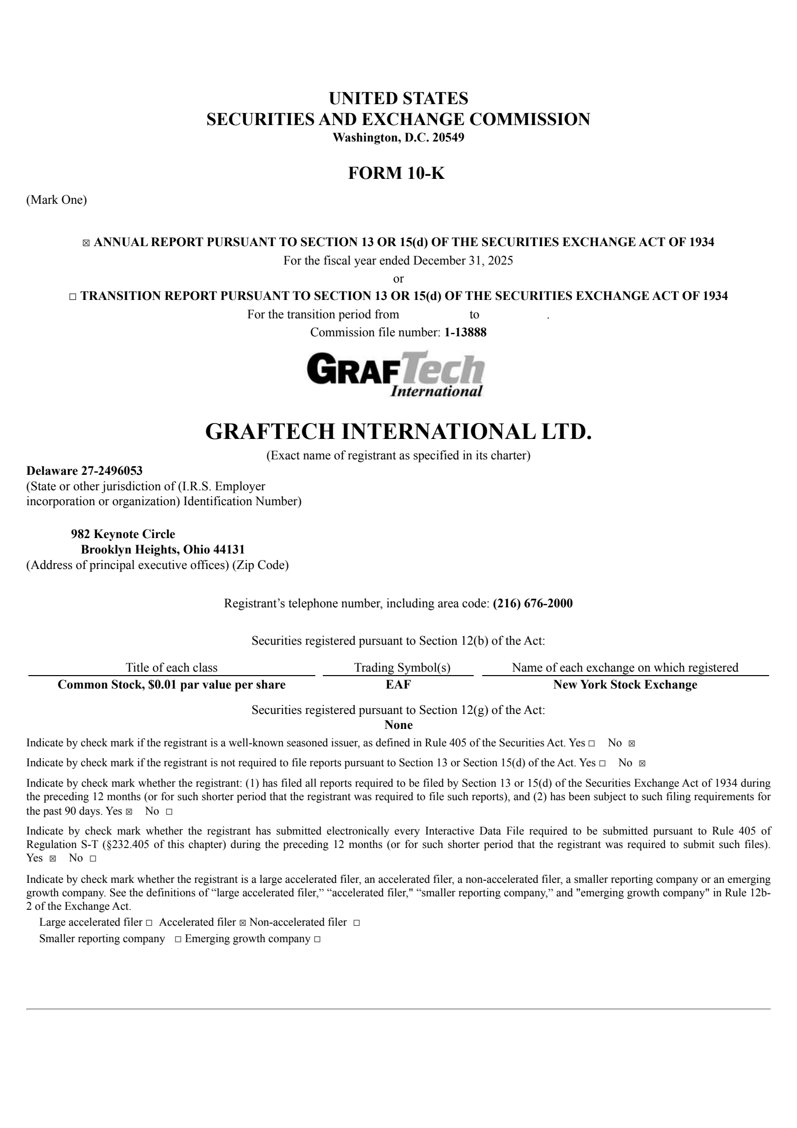 GrafTech International's Q4 2025 Annual report