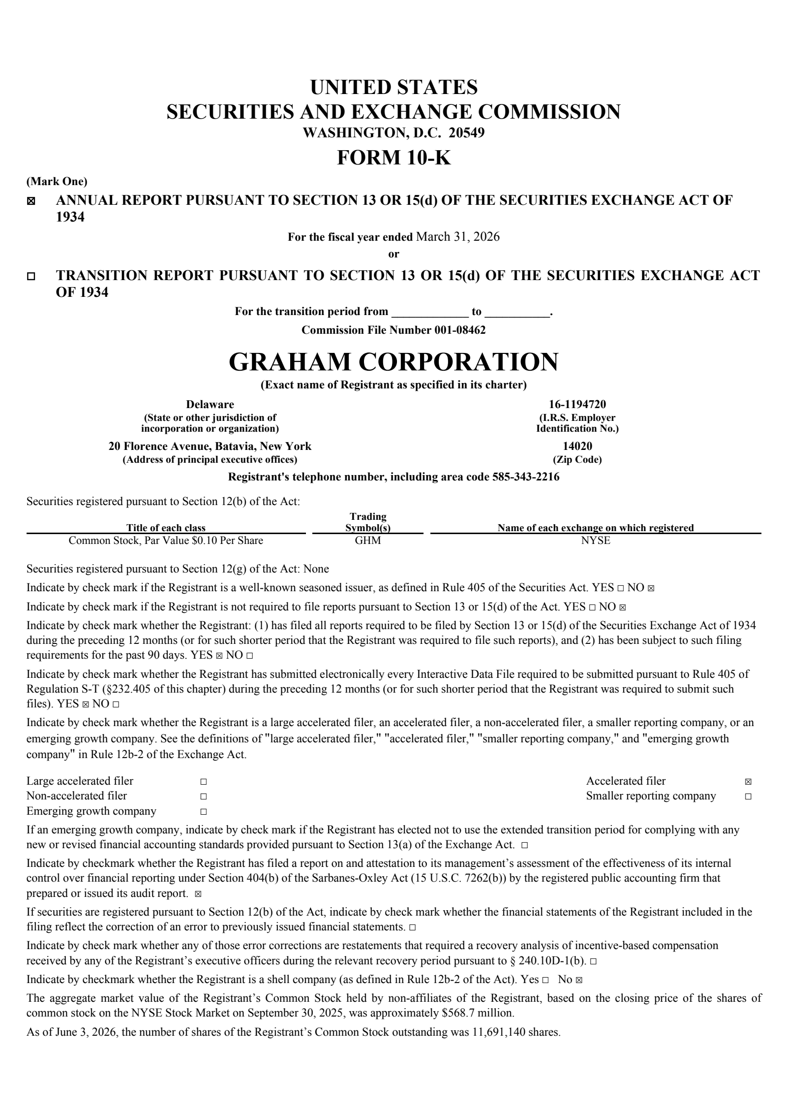 Graham's Q4 2026 Annual report