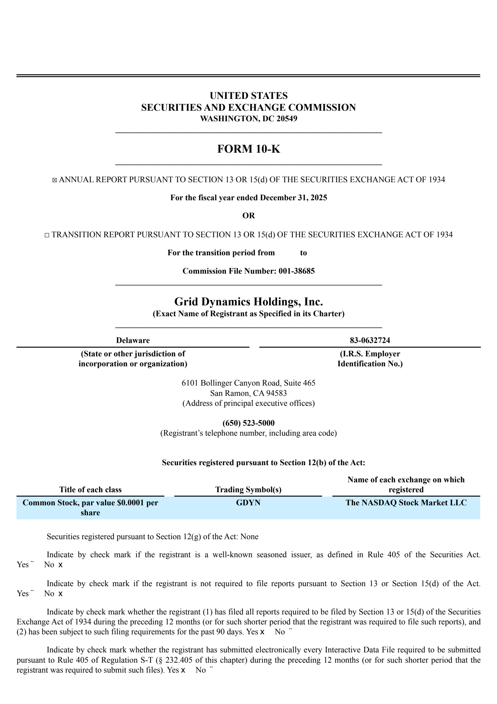 Grid Dynamics' Q4 2025 Annual report