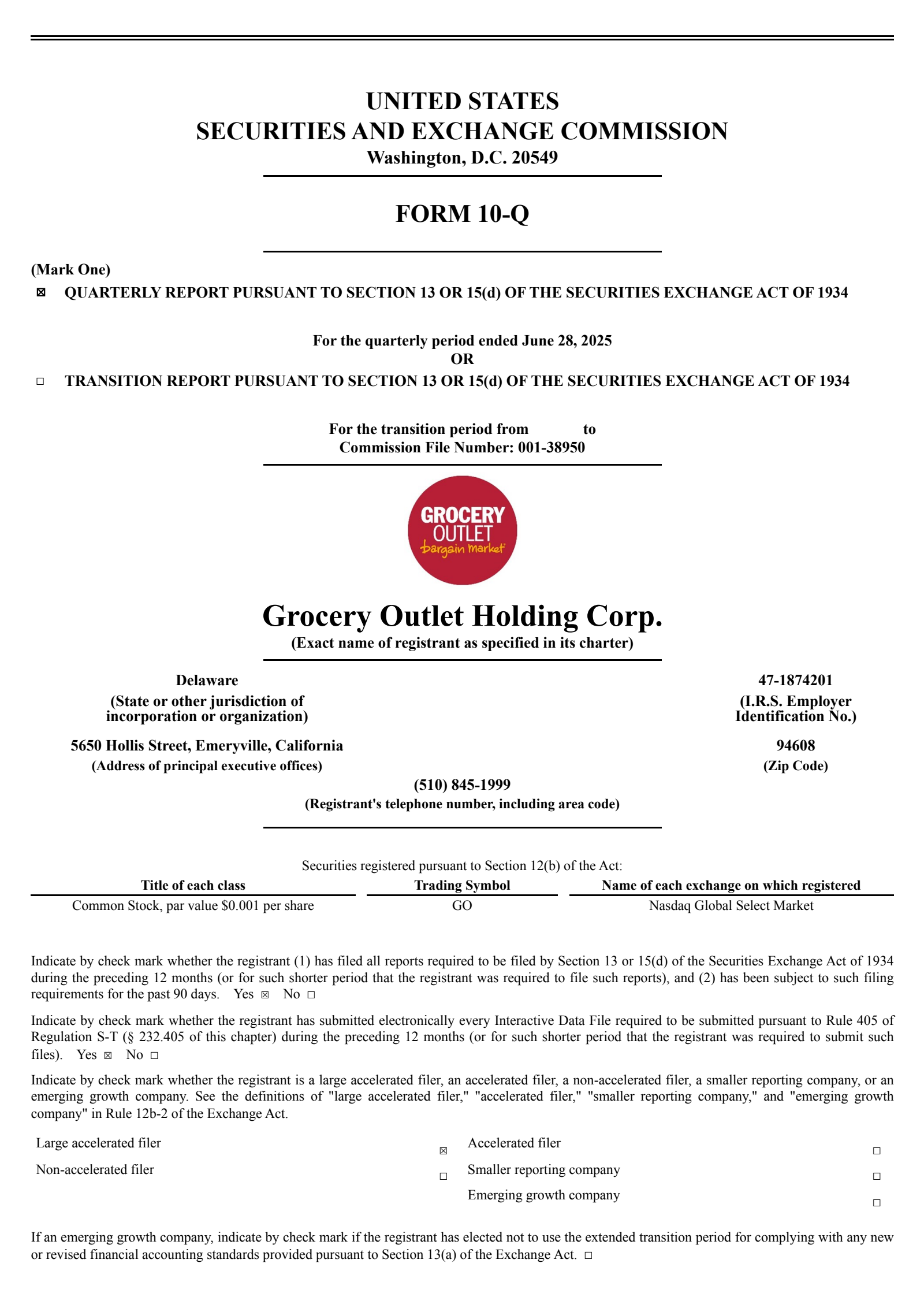 Grocery Outlet's Q2 2025 Quarterly report
