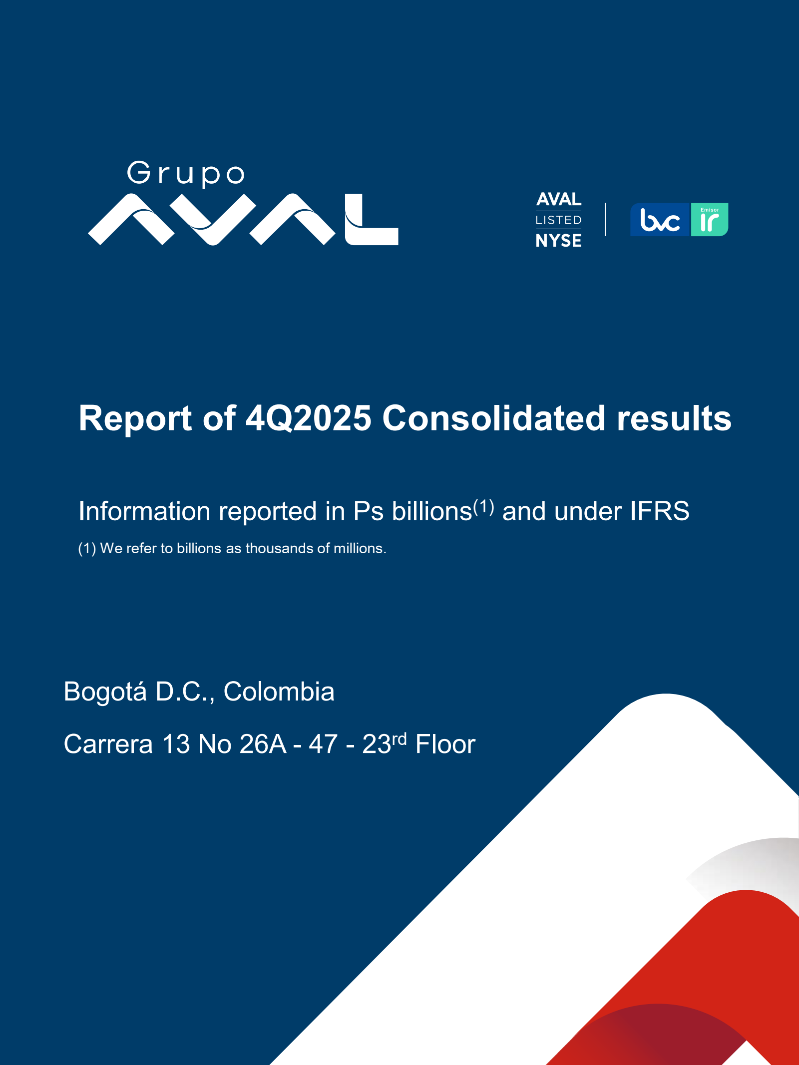 Grupo Aval Acciones y Valores' Q4 2025 Interim report