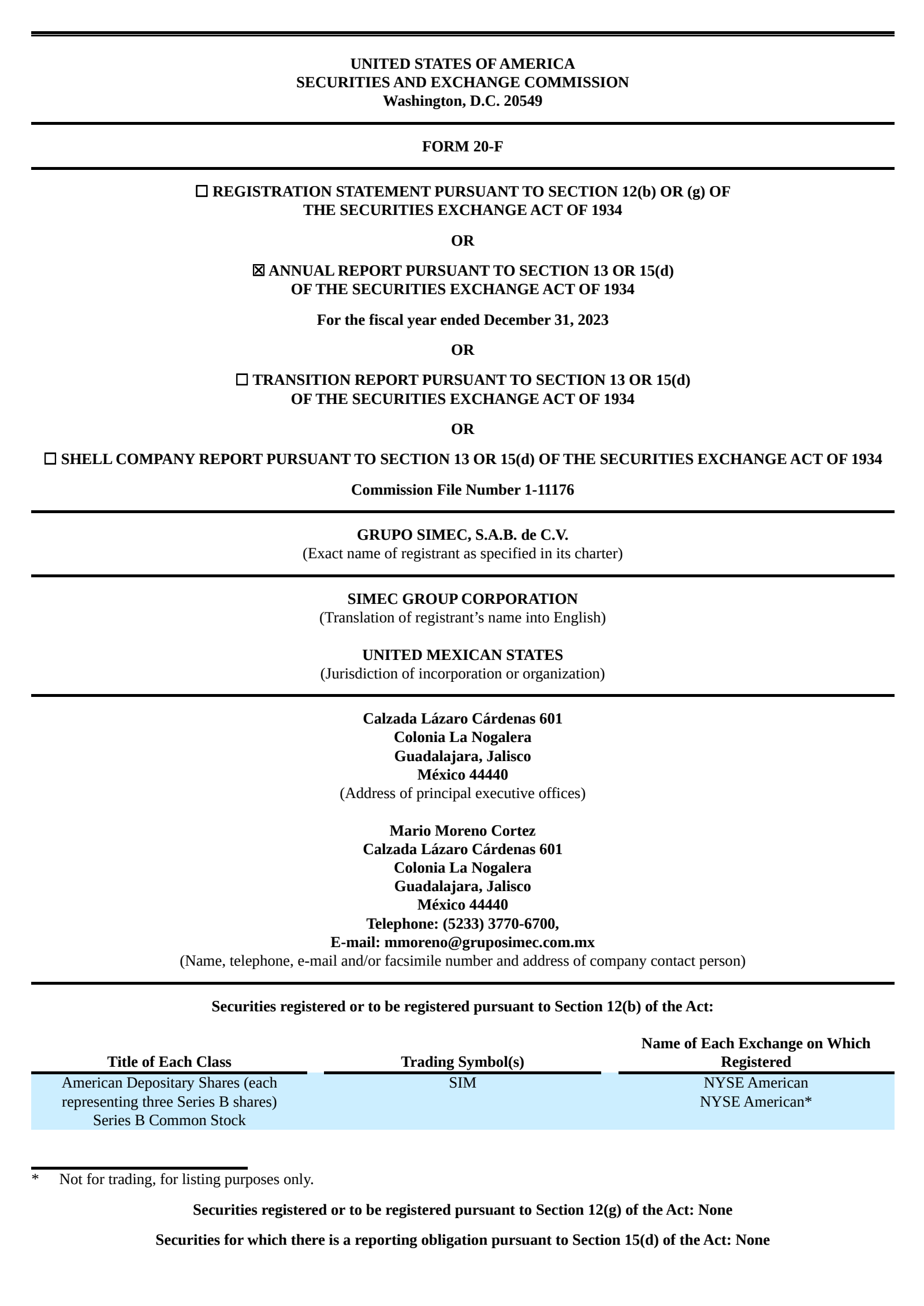 Grupo Simec's Q4 2023 Annual report