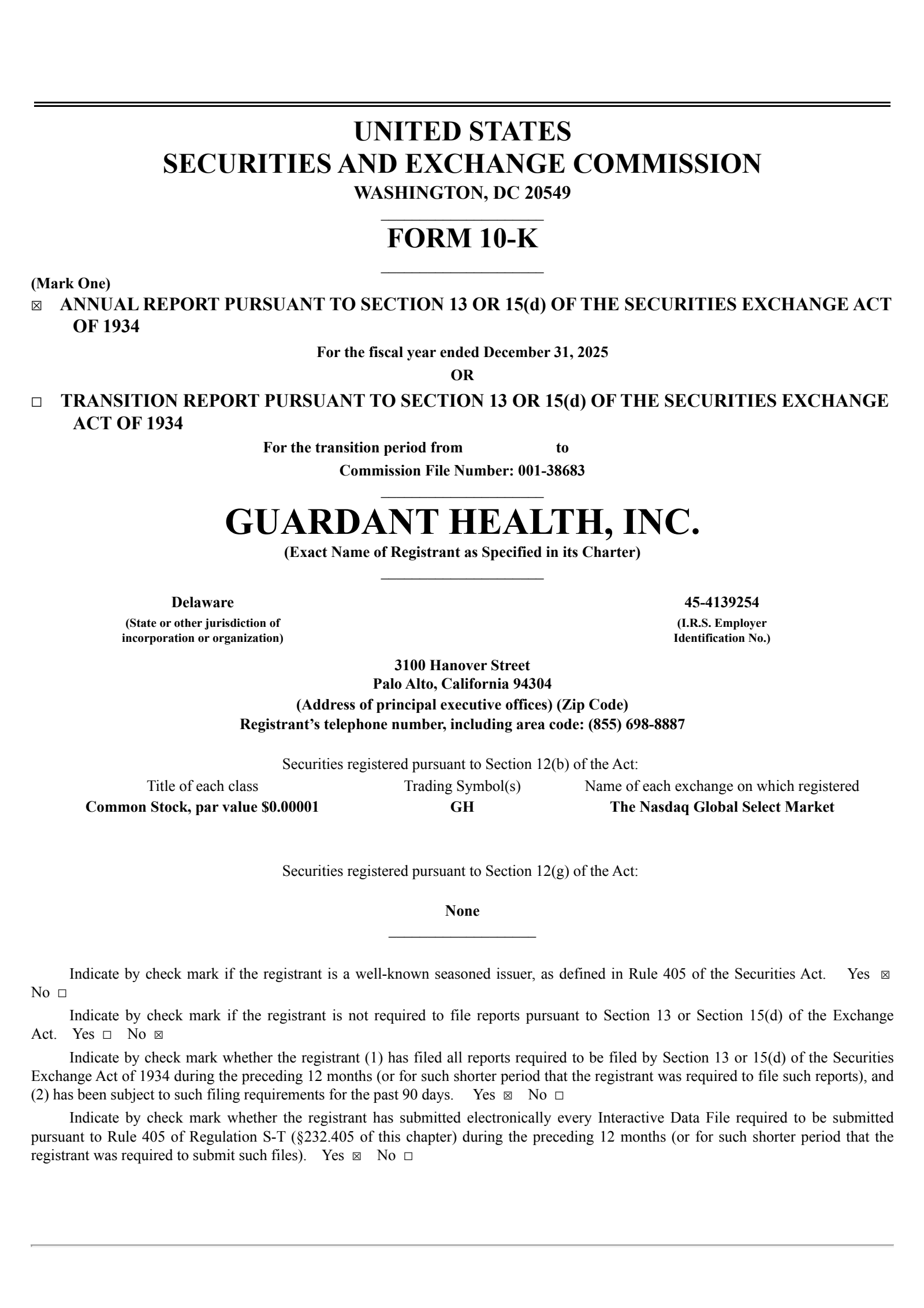 Guardant Health's Q4 2025 Annual report