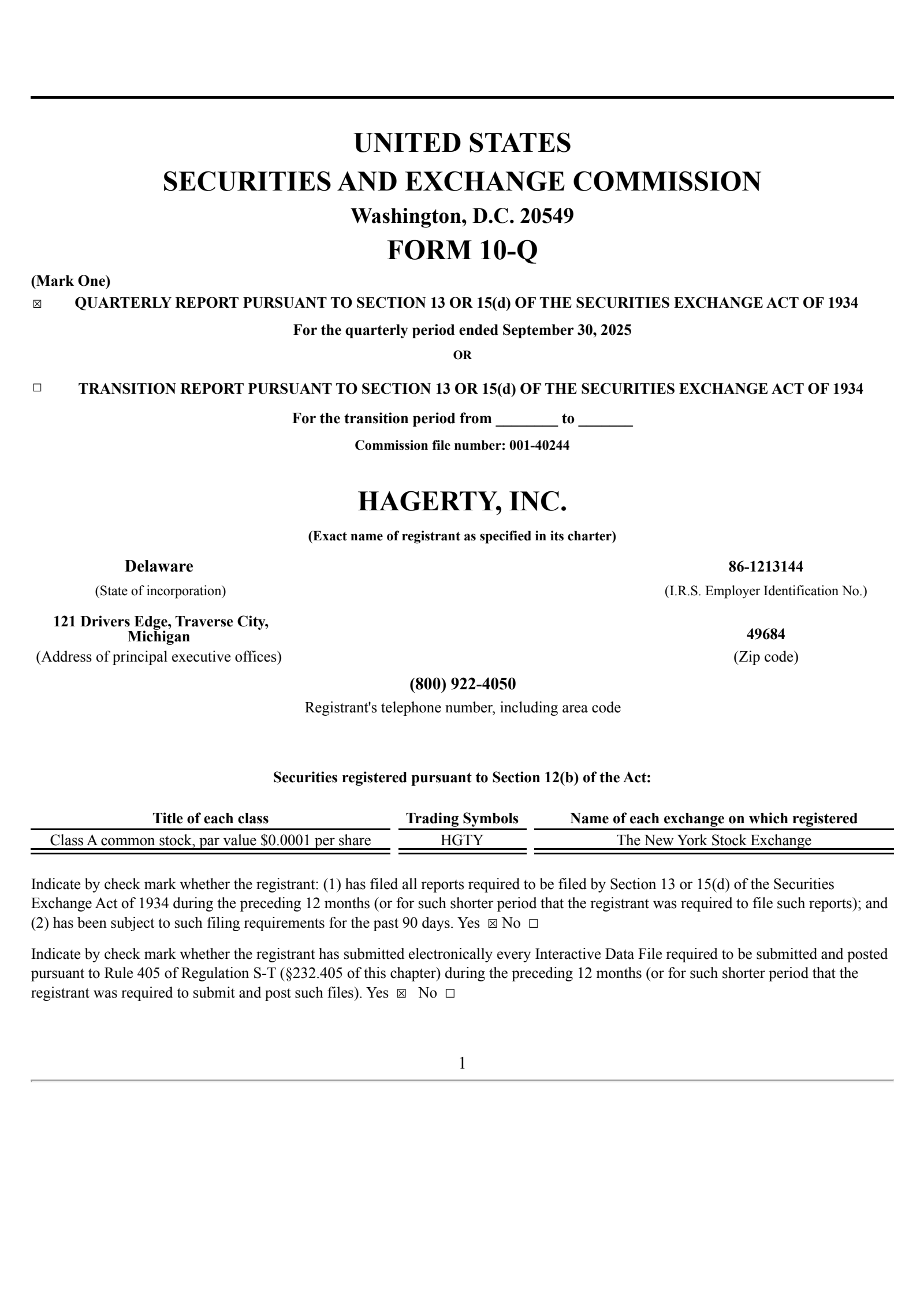 Hagerty's Q3 2025 Quarterly Report