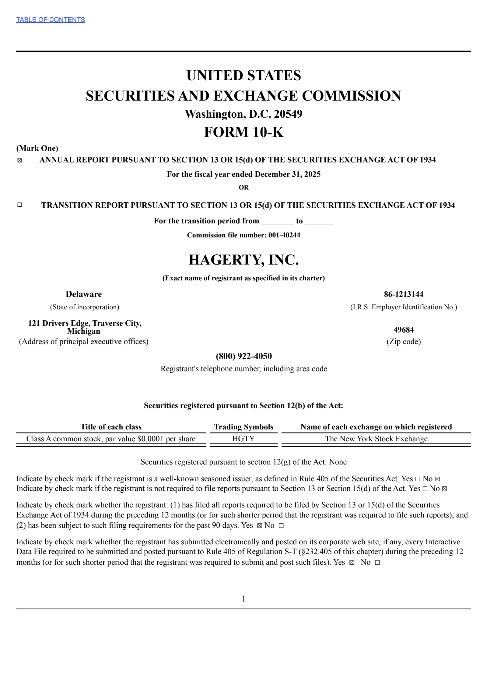 Hagerty's Q4 2025 Annual report