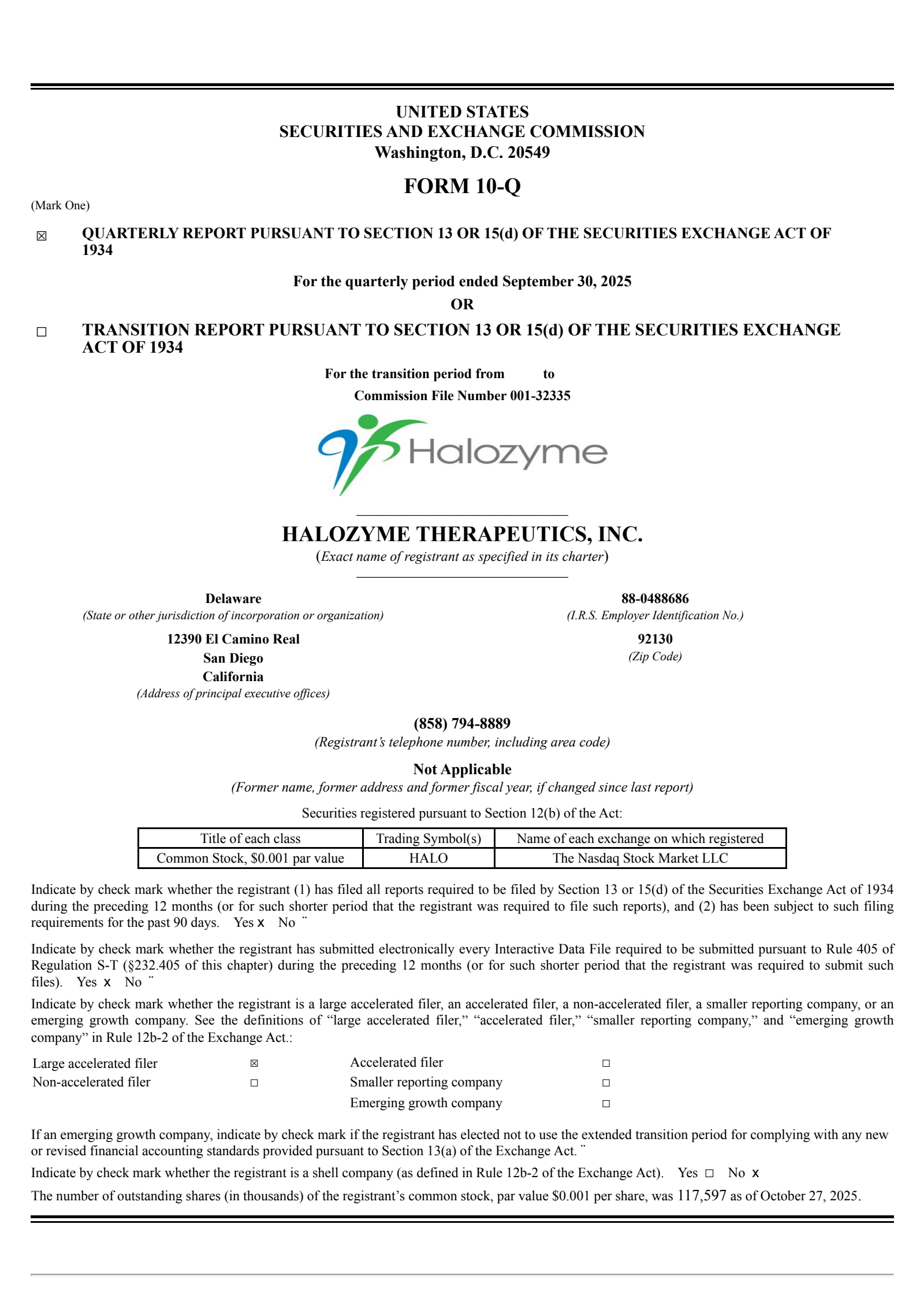 Halozyme Therapeutics' Q3 2025 Quarterly Report