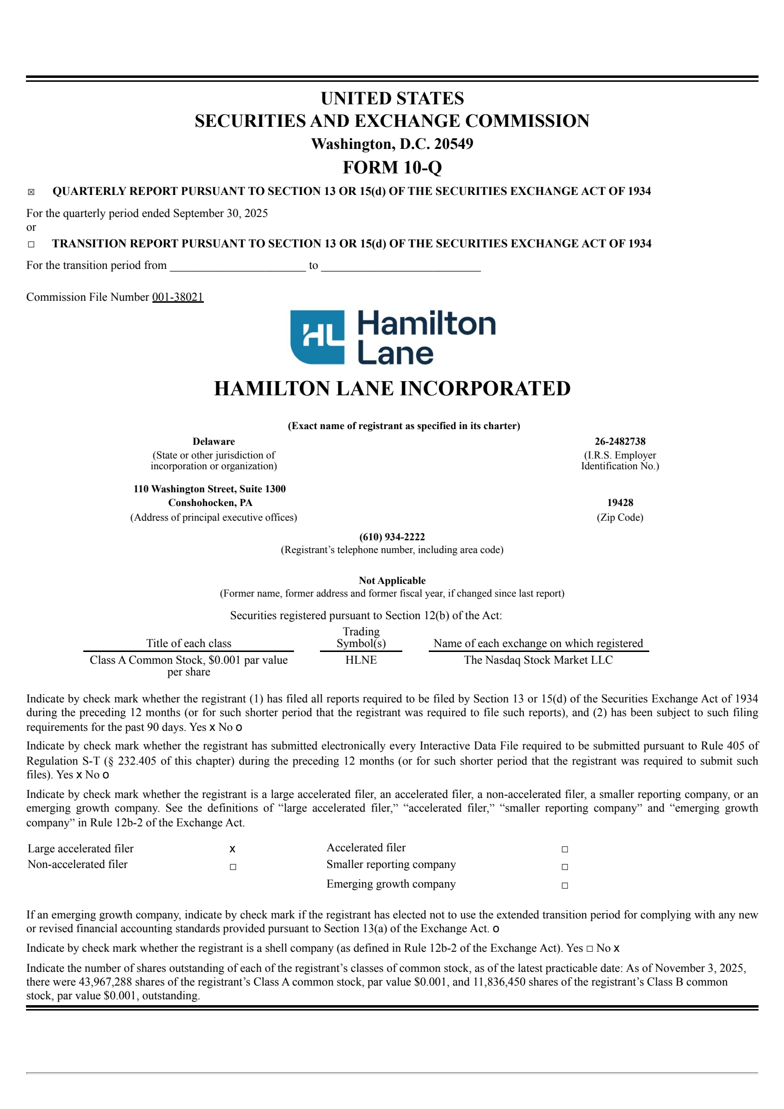 Hamilton Lane's Q2 2026 Quarterly Report