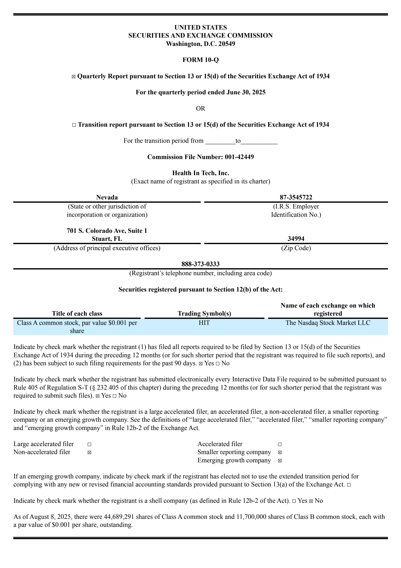 Health In Tech's Q2 2025 Quarterly report