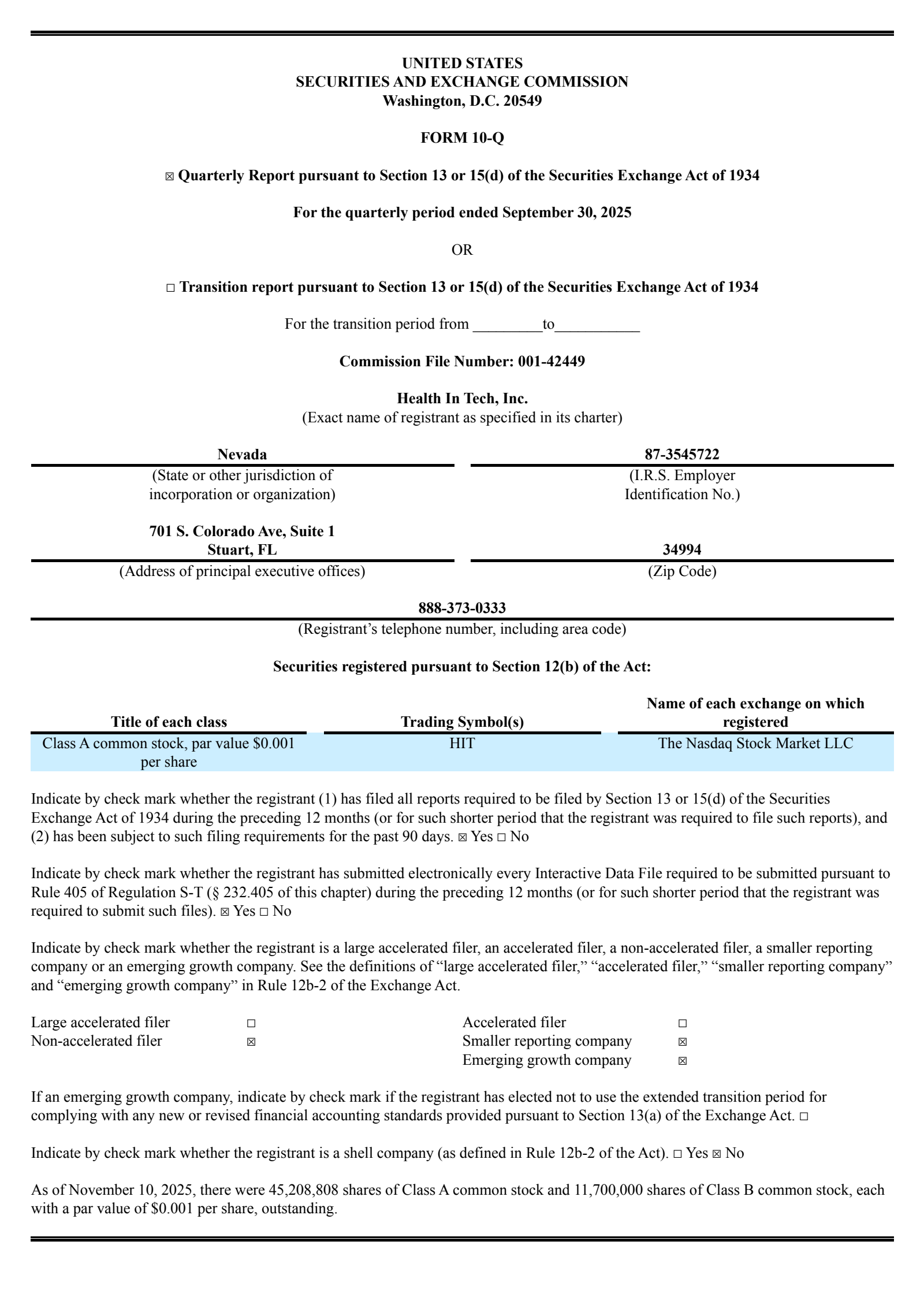 Health In Tech's Q3 2025 Quarterly Report