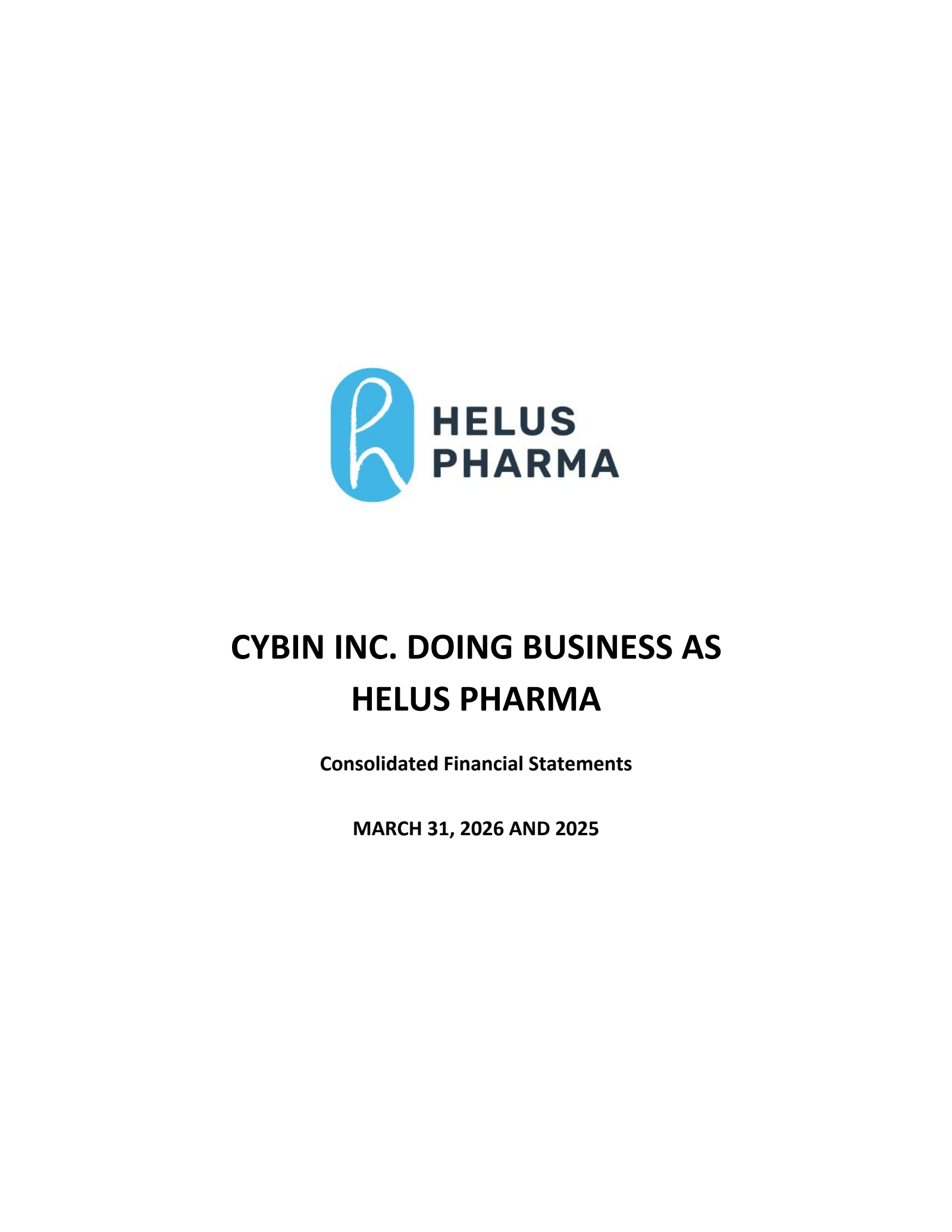 Cybin's Q4 2026 Press Release