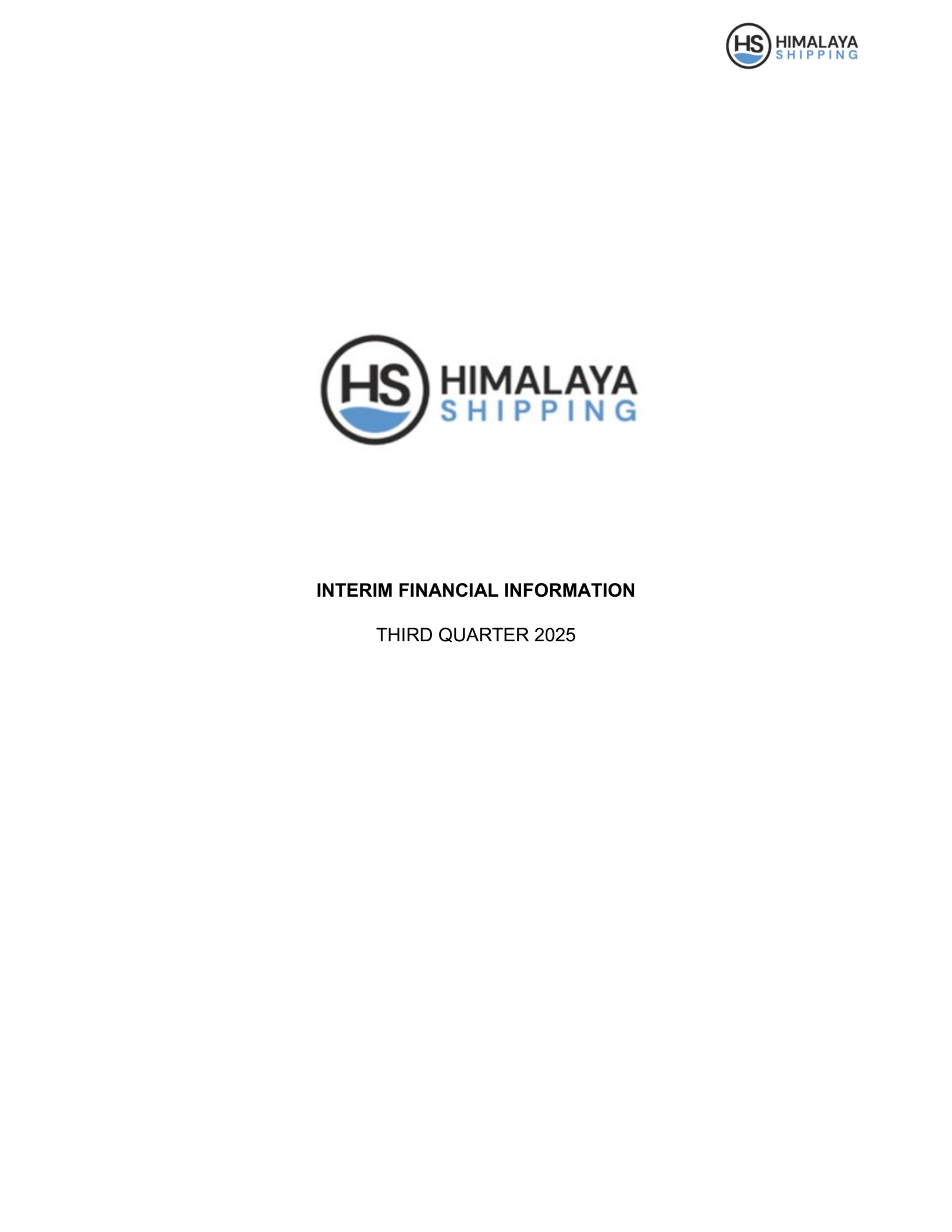 Himalaya Shipping's Q3 2025 Interim Report