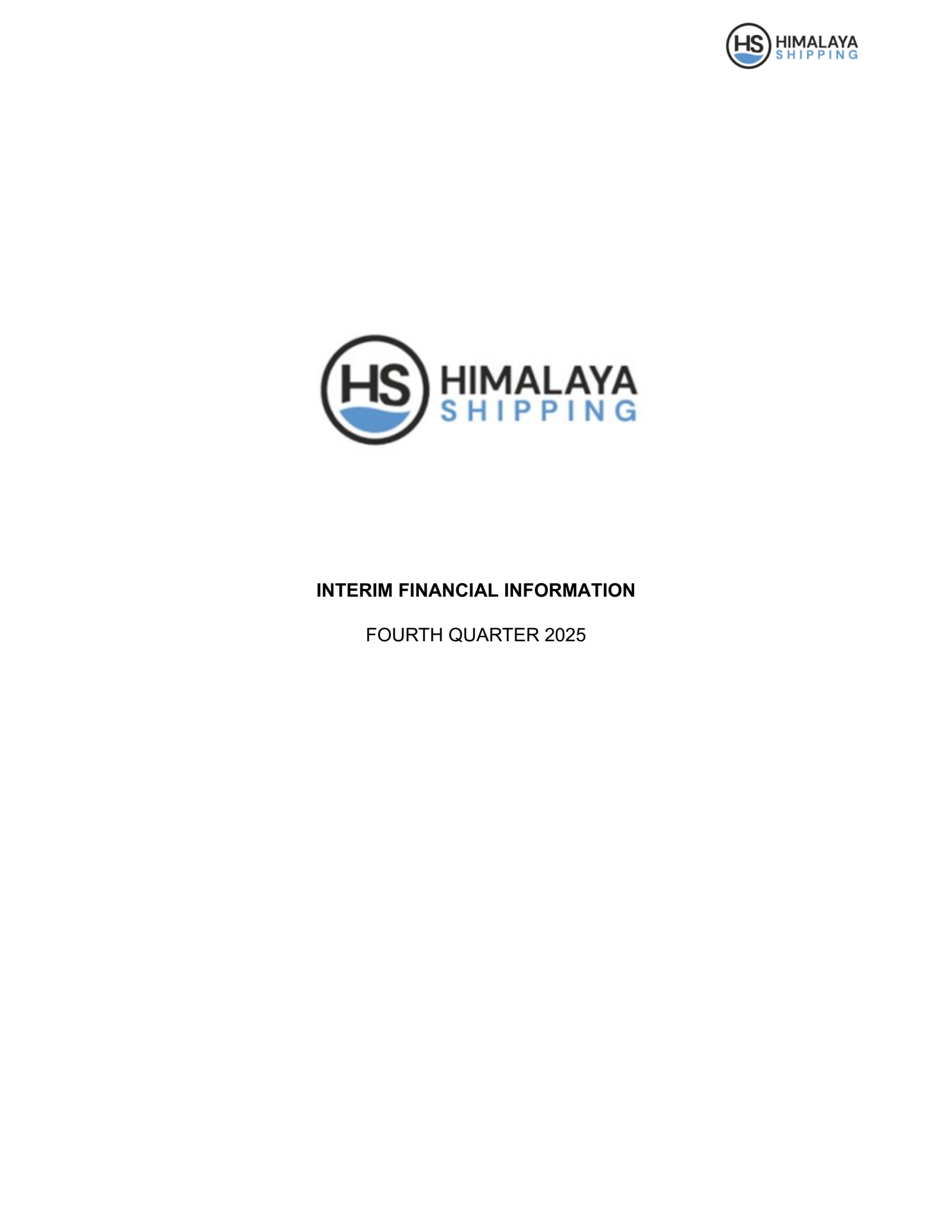 Himalaya Shipping's Q4 2025 Interim report