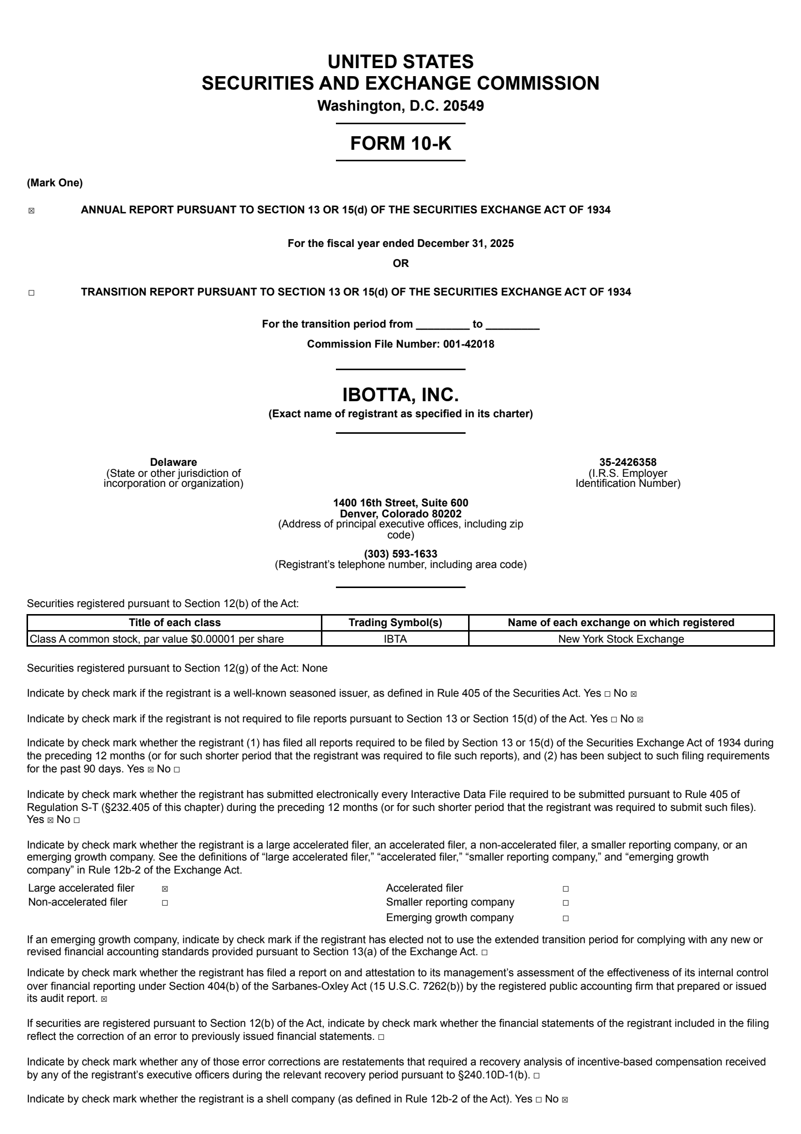 Ibotta's Q4 2025 Annual report