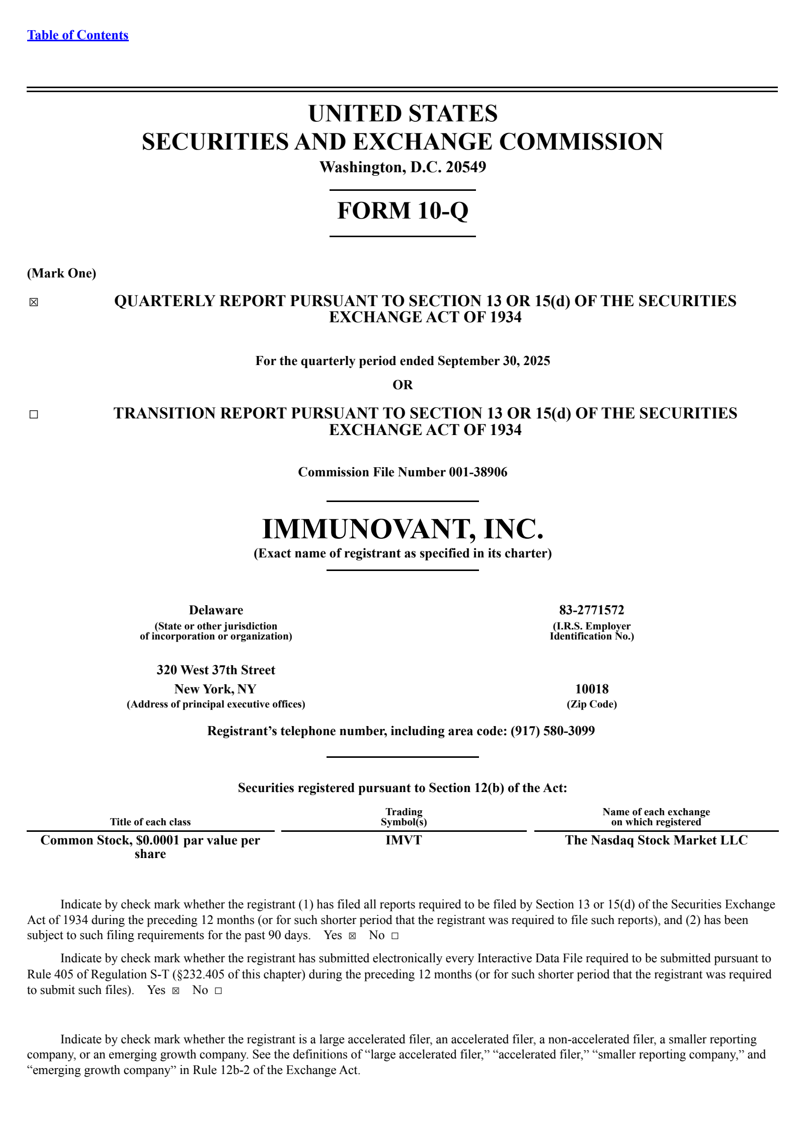 Immunovant's Q2 2026 Quarterly Report