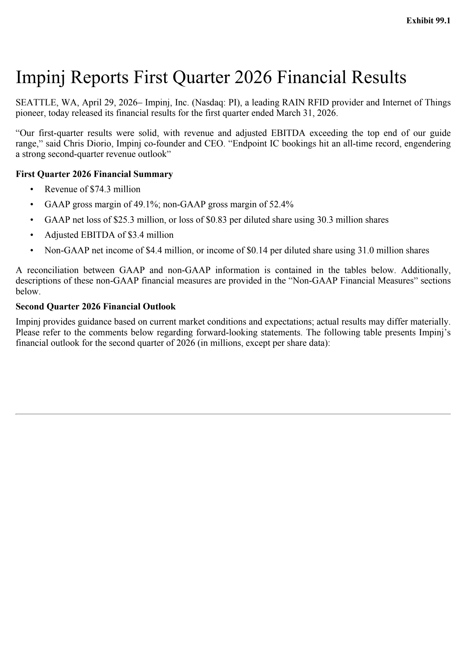 Jim Roth Mn PI Q1 2026 Earnings Report on 4/29/2026