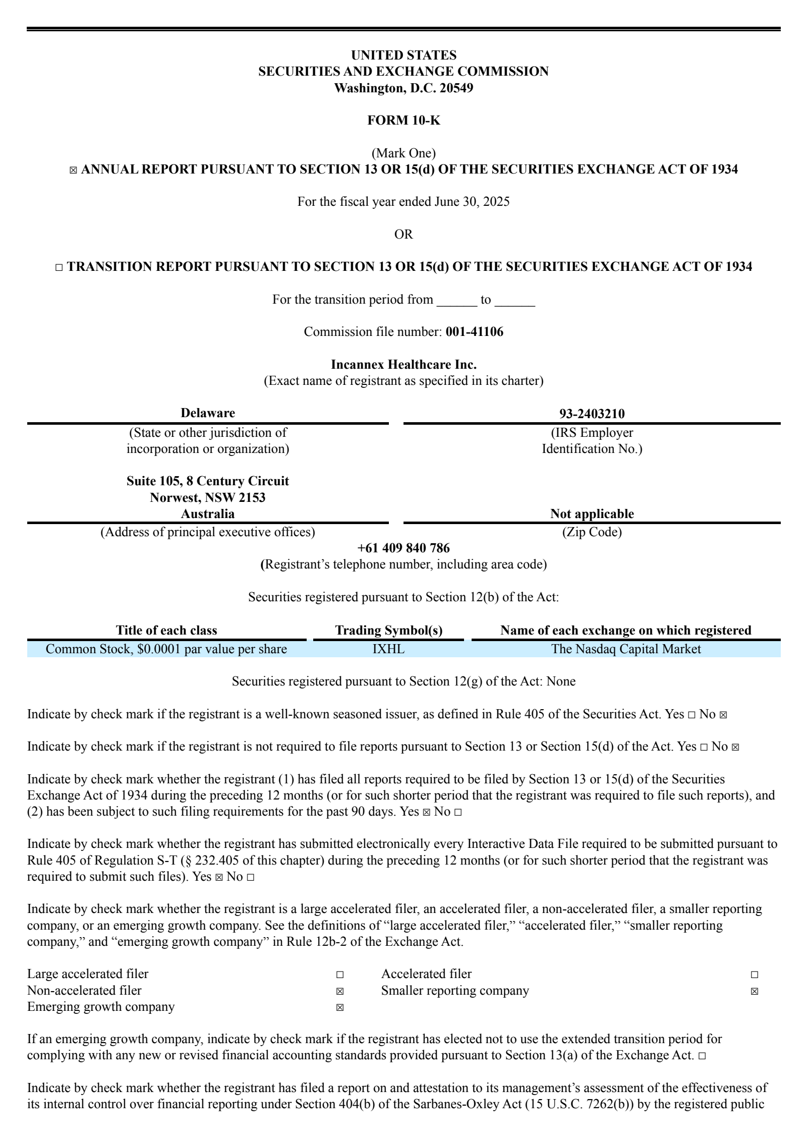 Incannex Healthcare's Q4 2025 Annual Report