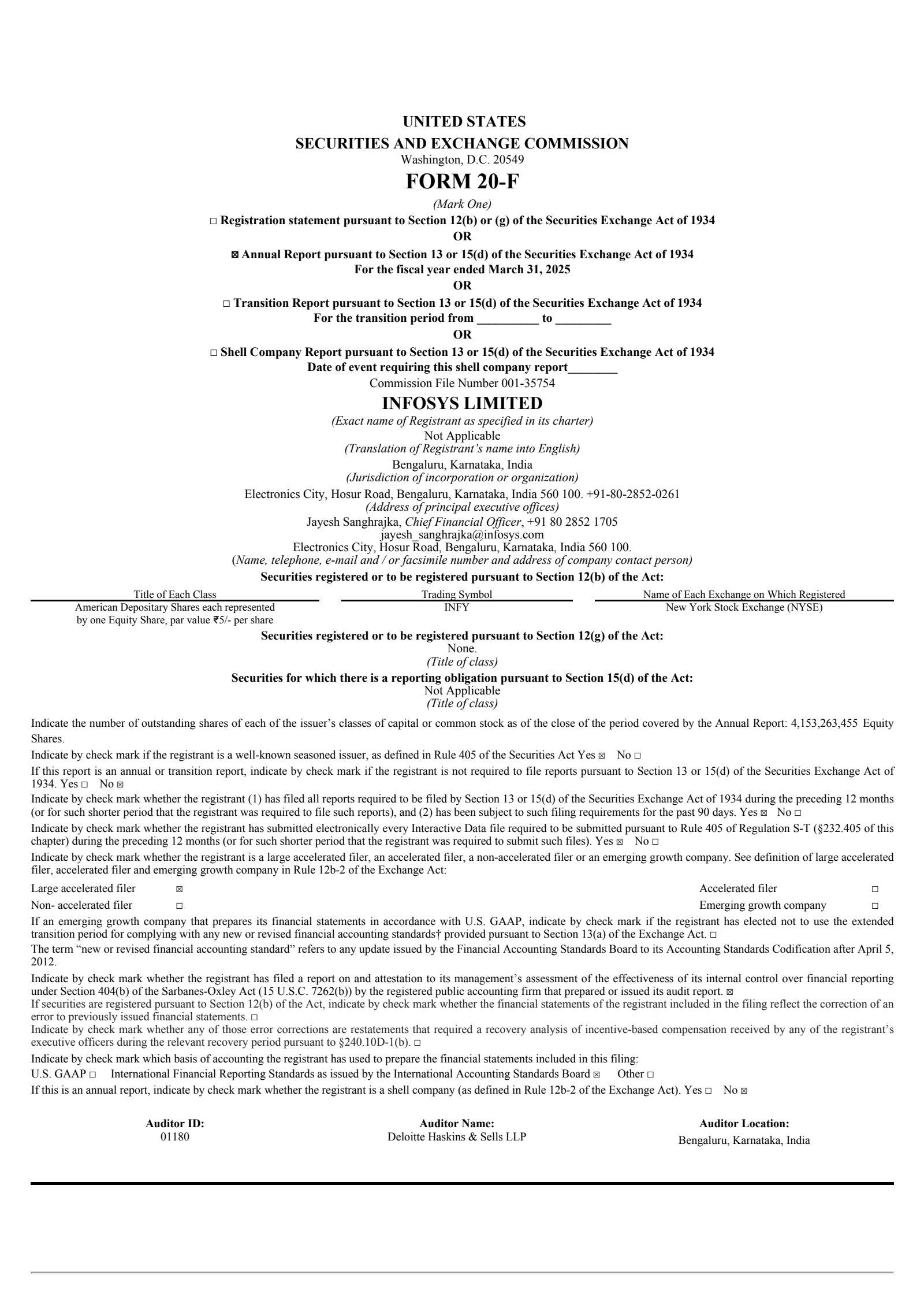 Infosys' Q4 25/26 (Media) Annual report