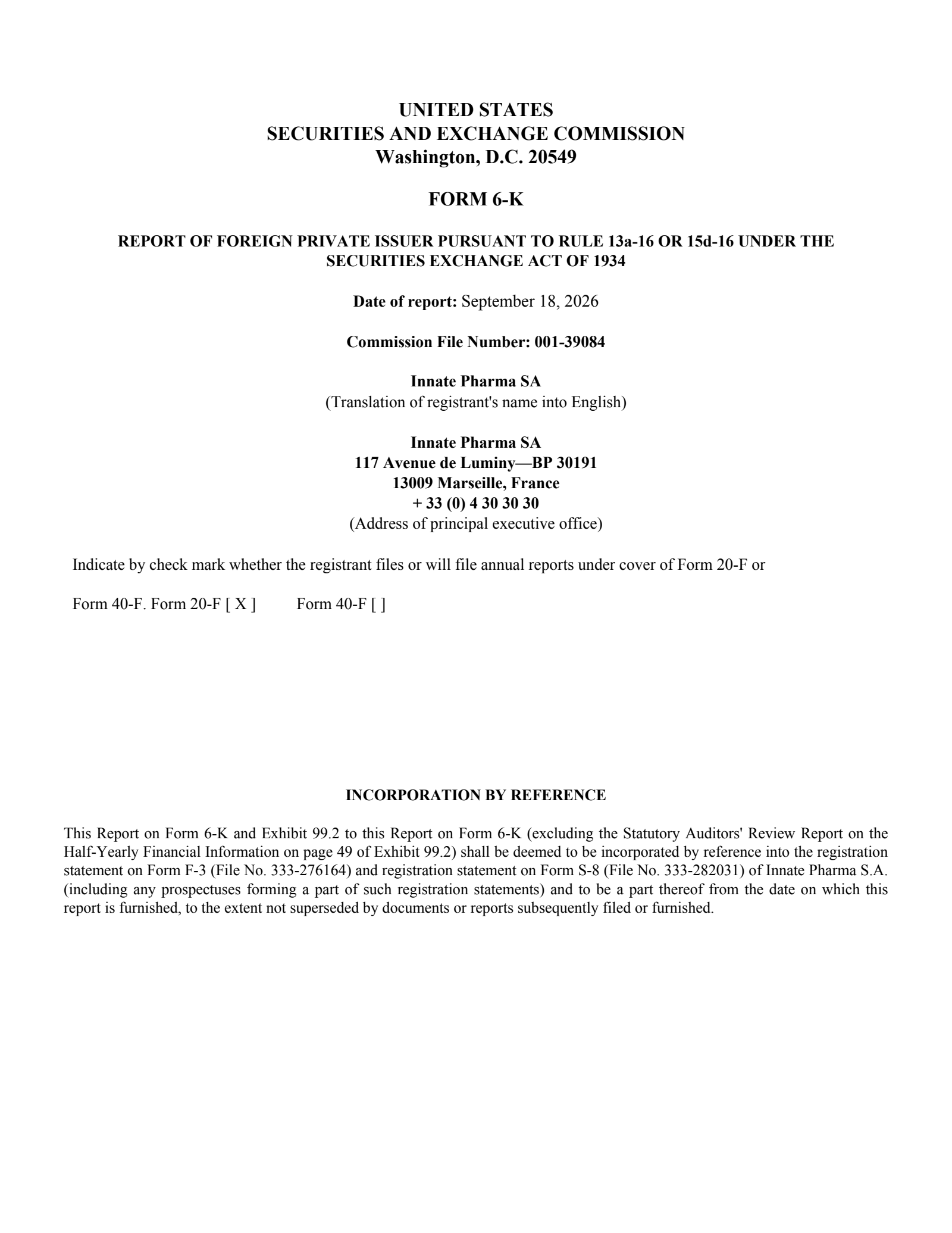 Innate Pharma's Q2 2026 Interim report
