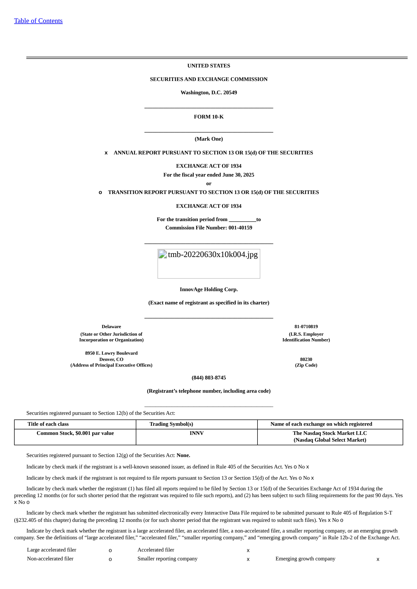 InnovAge's Q4 2025 Annual Report