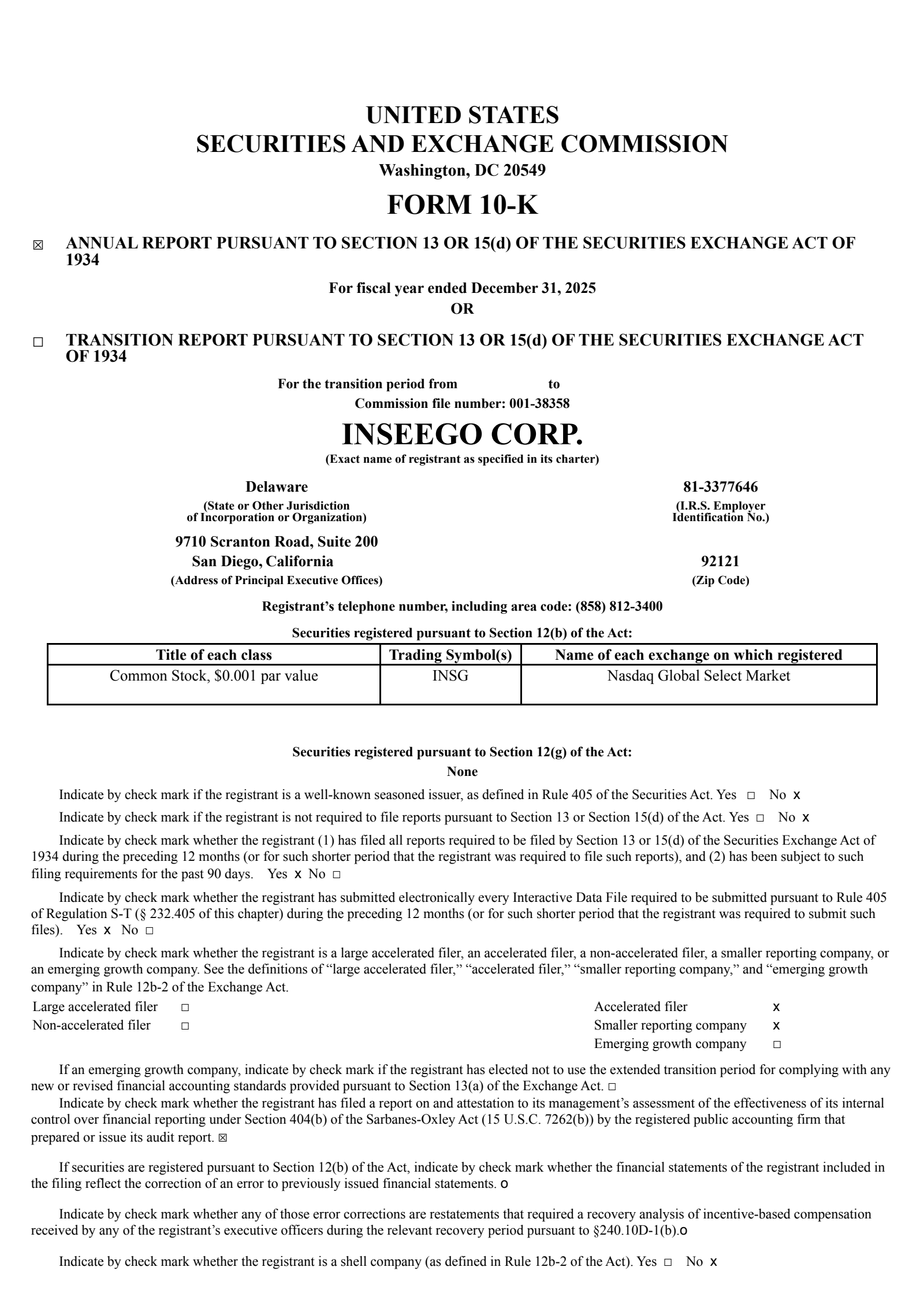 Inseego's Q4 2025 Annual report