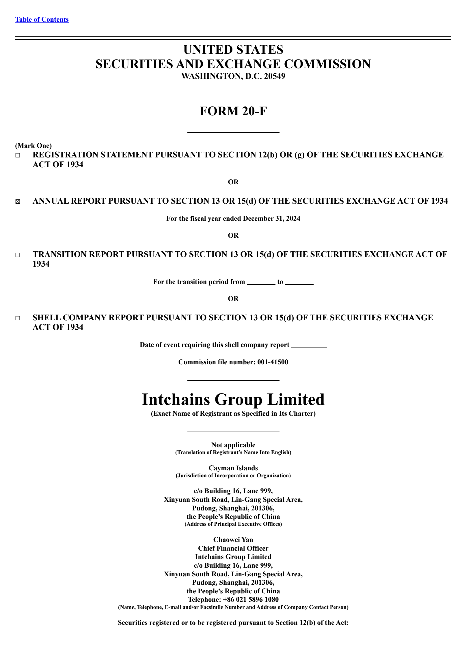Intchains Group's Q4 2024 Annual Report