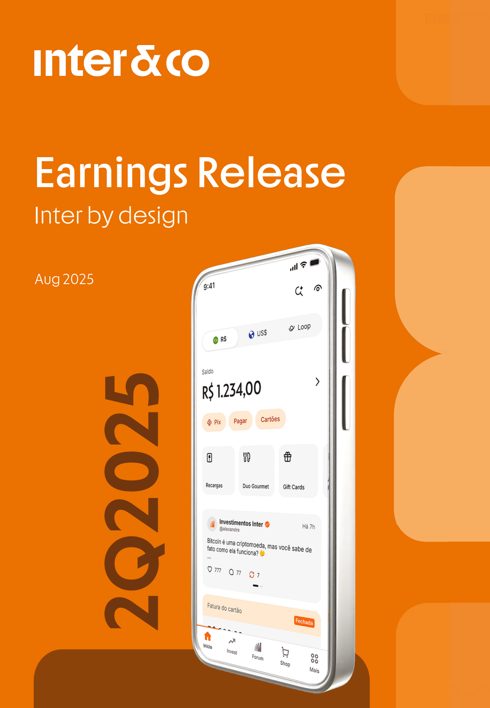 Inter & Co. Inc.'s Q2 2025 Press Release