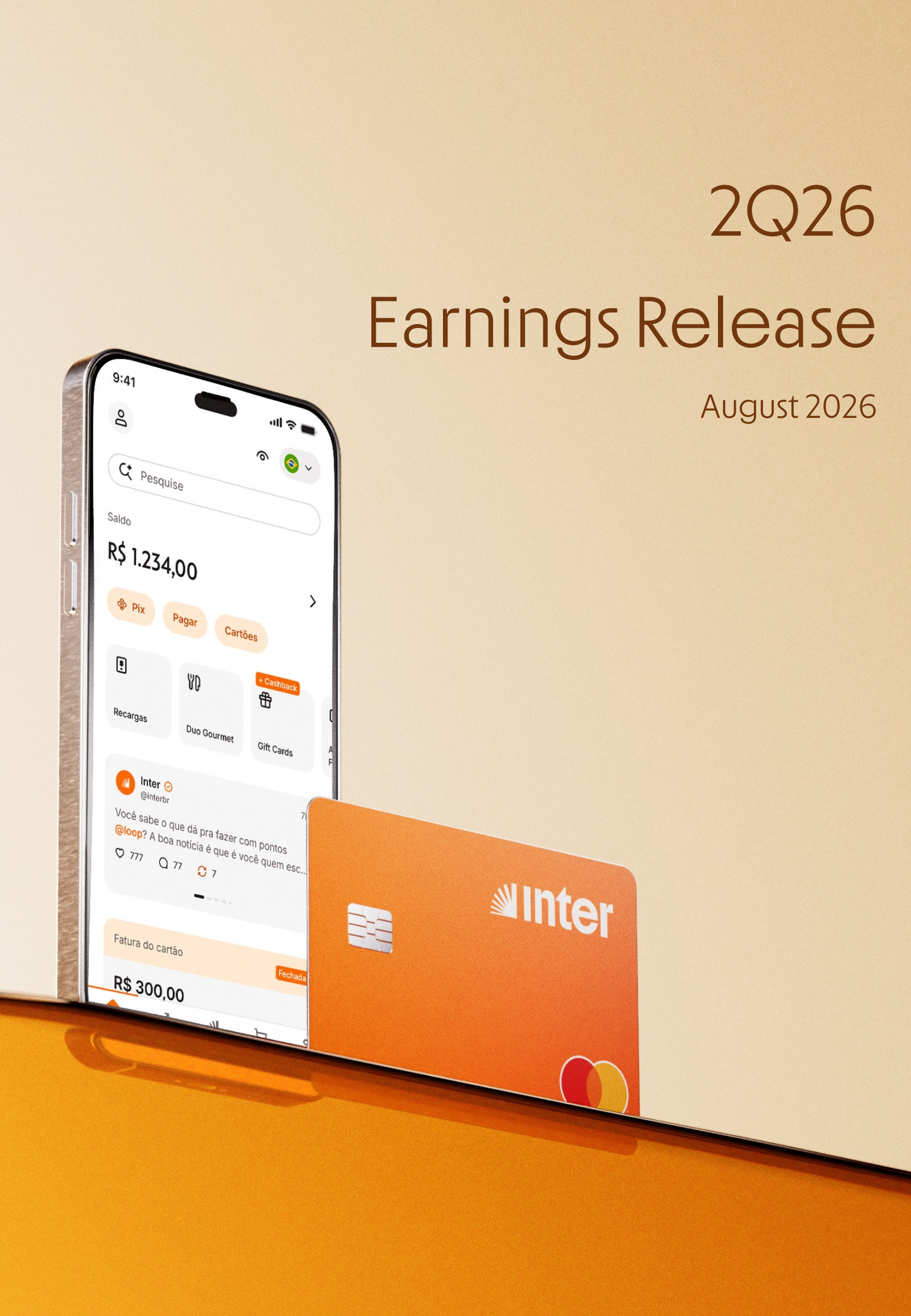 Inter & Co. Inc.'s Q2 2026 Press Release