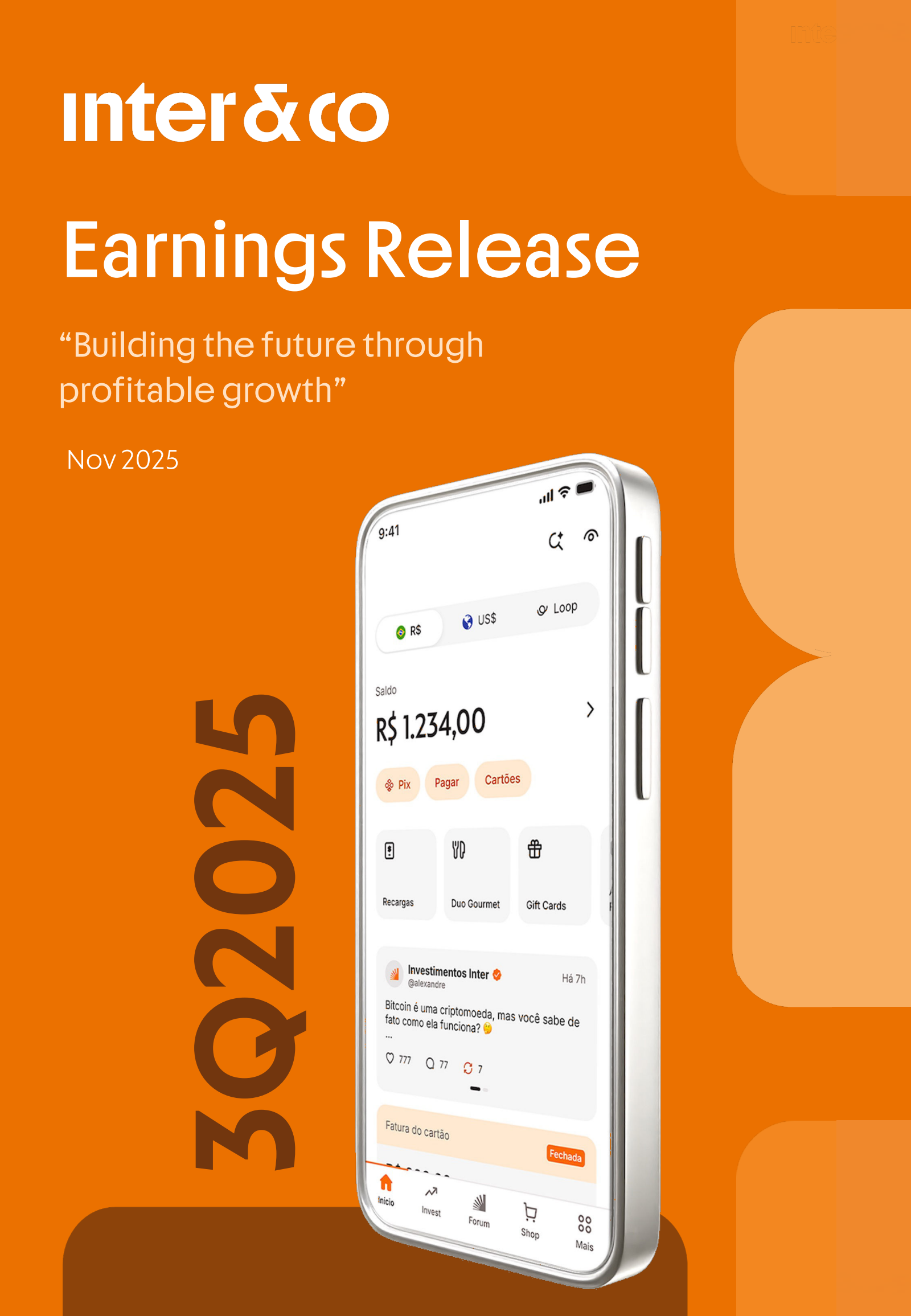 Inter & Co. Inc.'s Q3 2025 Earnings Release