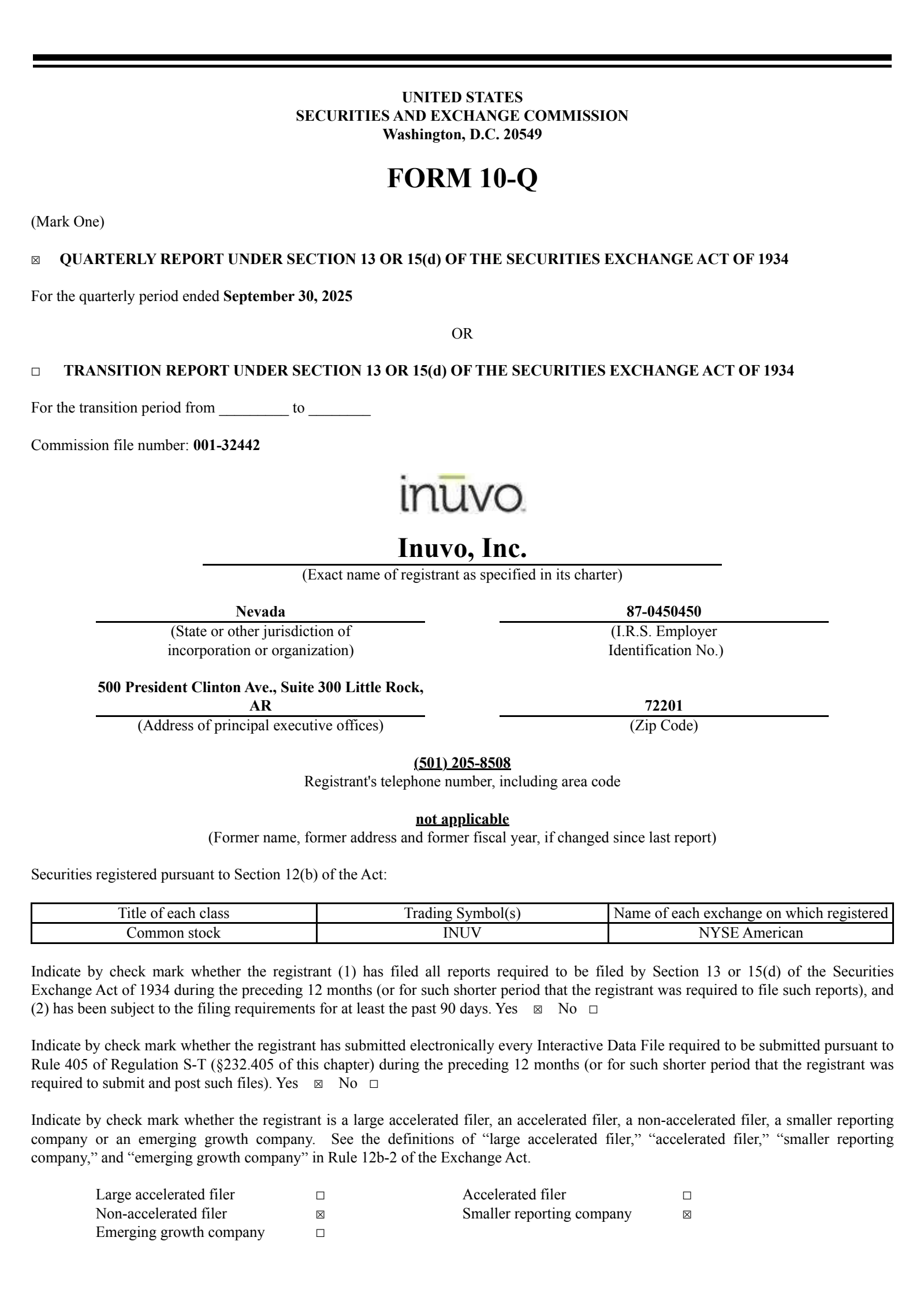 Inuvo's Q3 2025 Quarterly Report