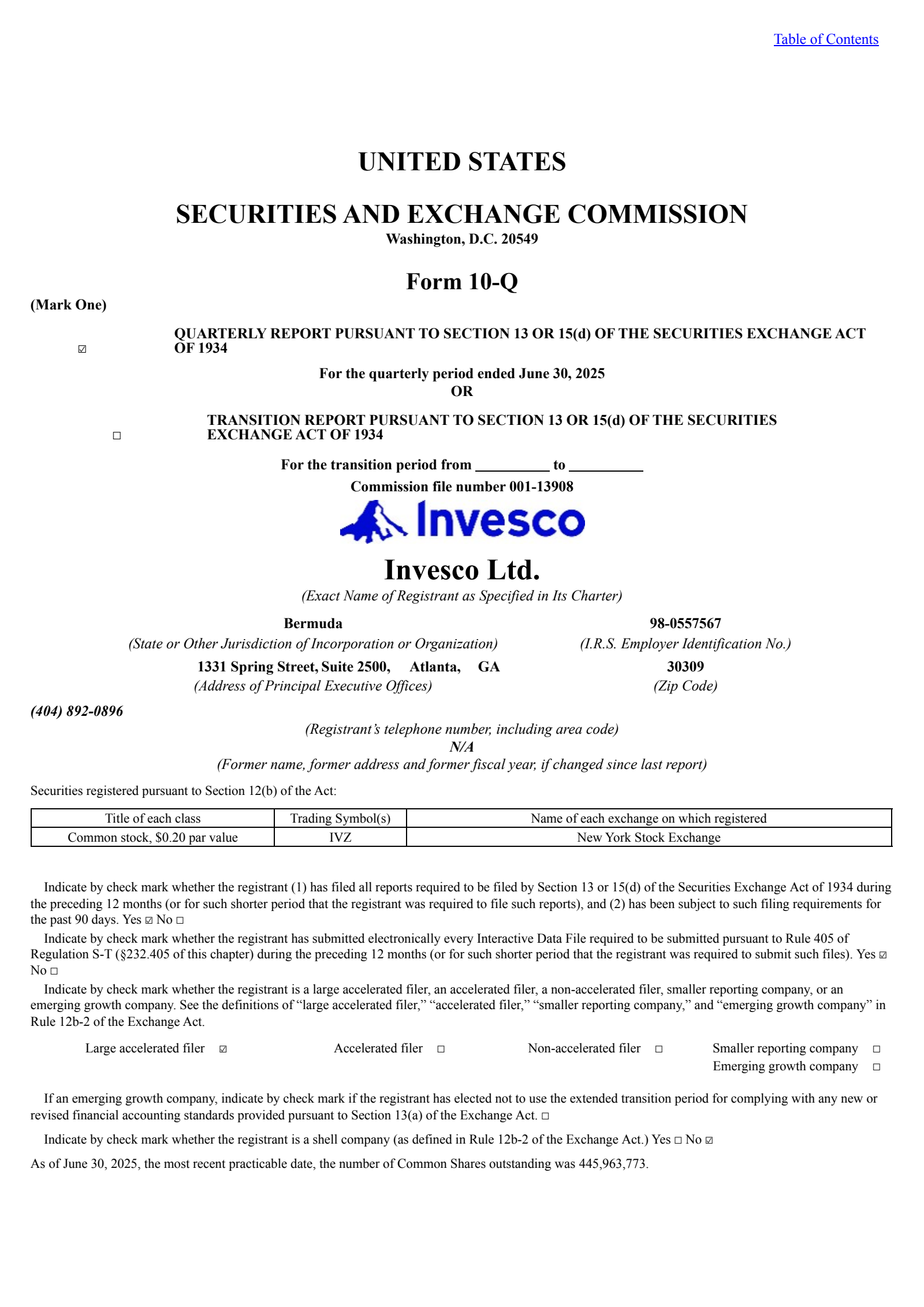 Invesco's Q2 2025 Quarterly report