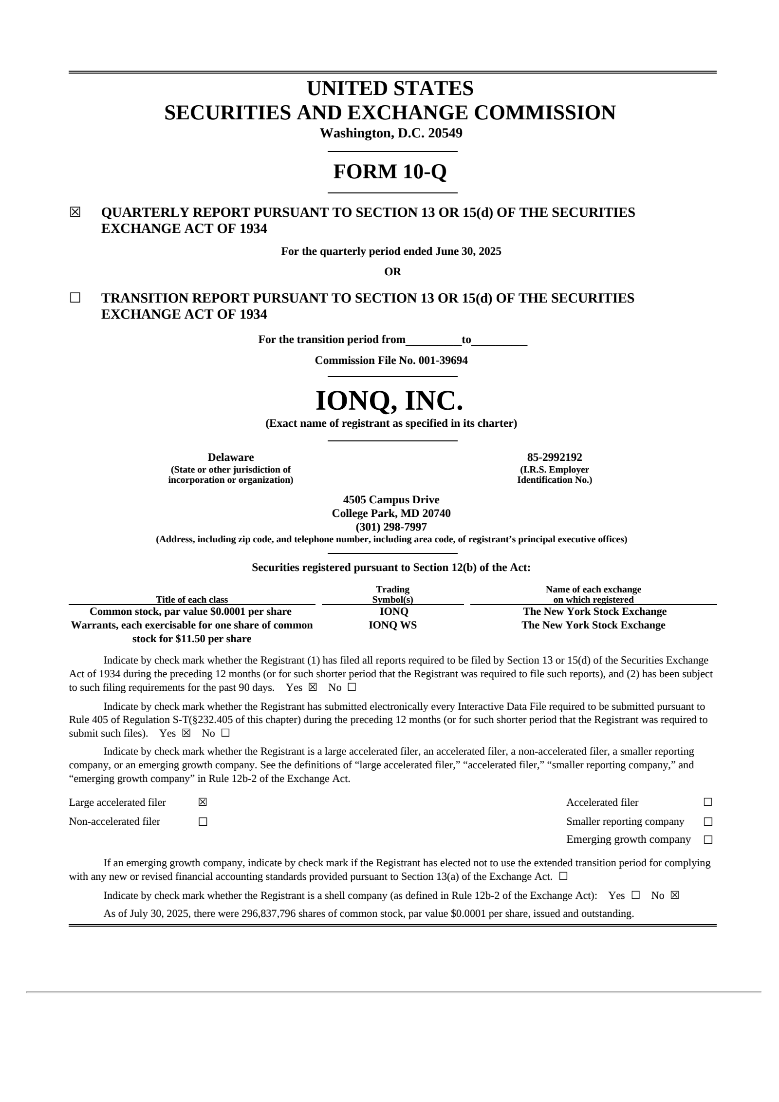 IonQ's Q2 2025 Quarterly report