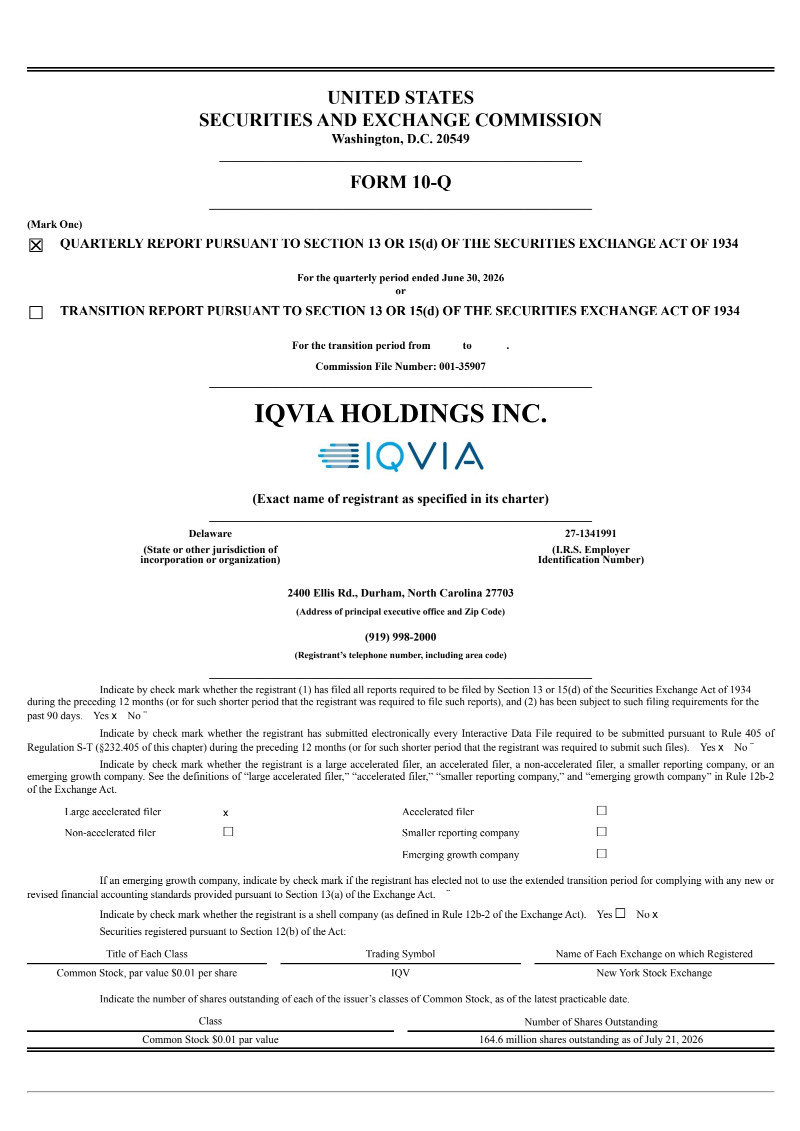 IQVIA's Q2 2026 Quarterly report