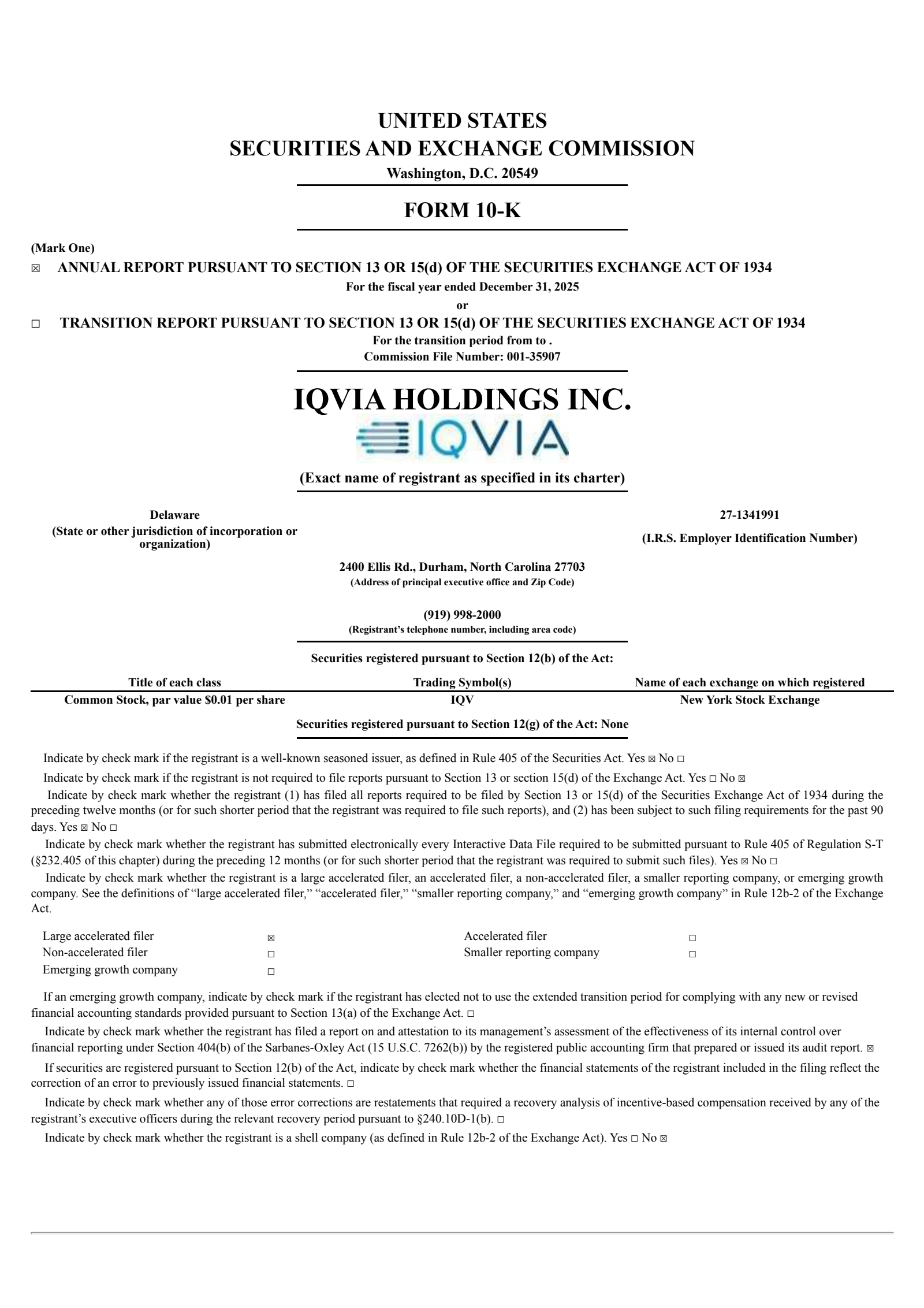 IQVIA's Q4 2025 Annual report
