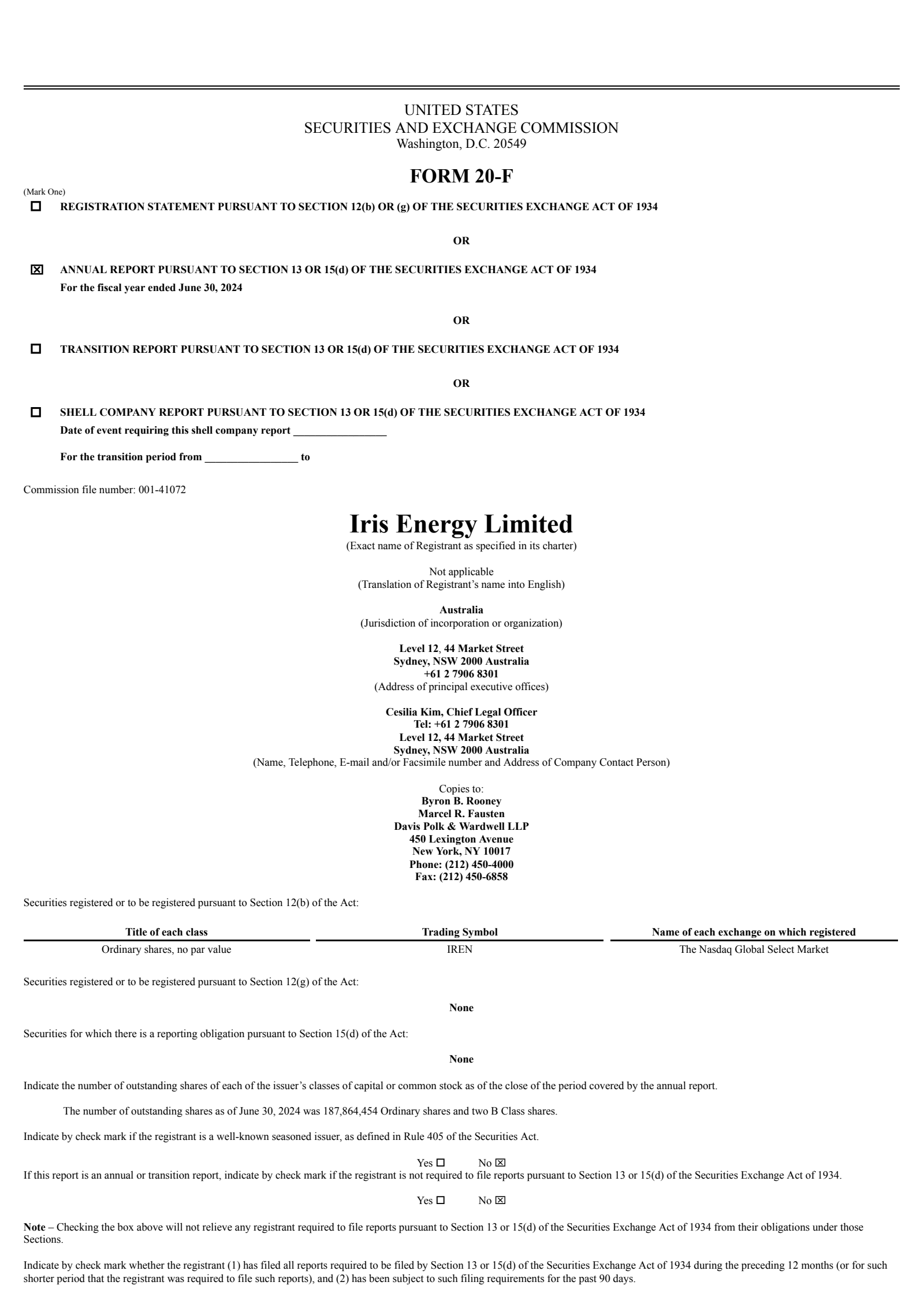 IREN's Q4 2024 Annual Report