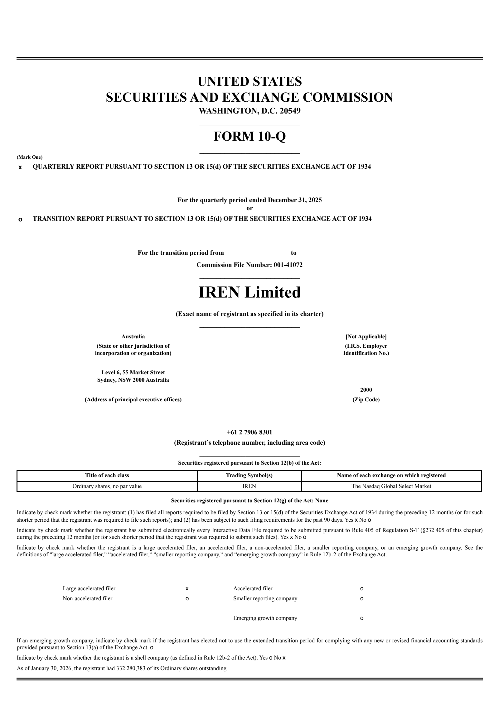 IREN's Q2 2026 Quarterly report