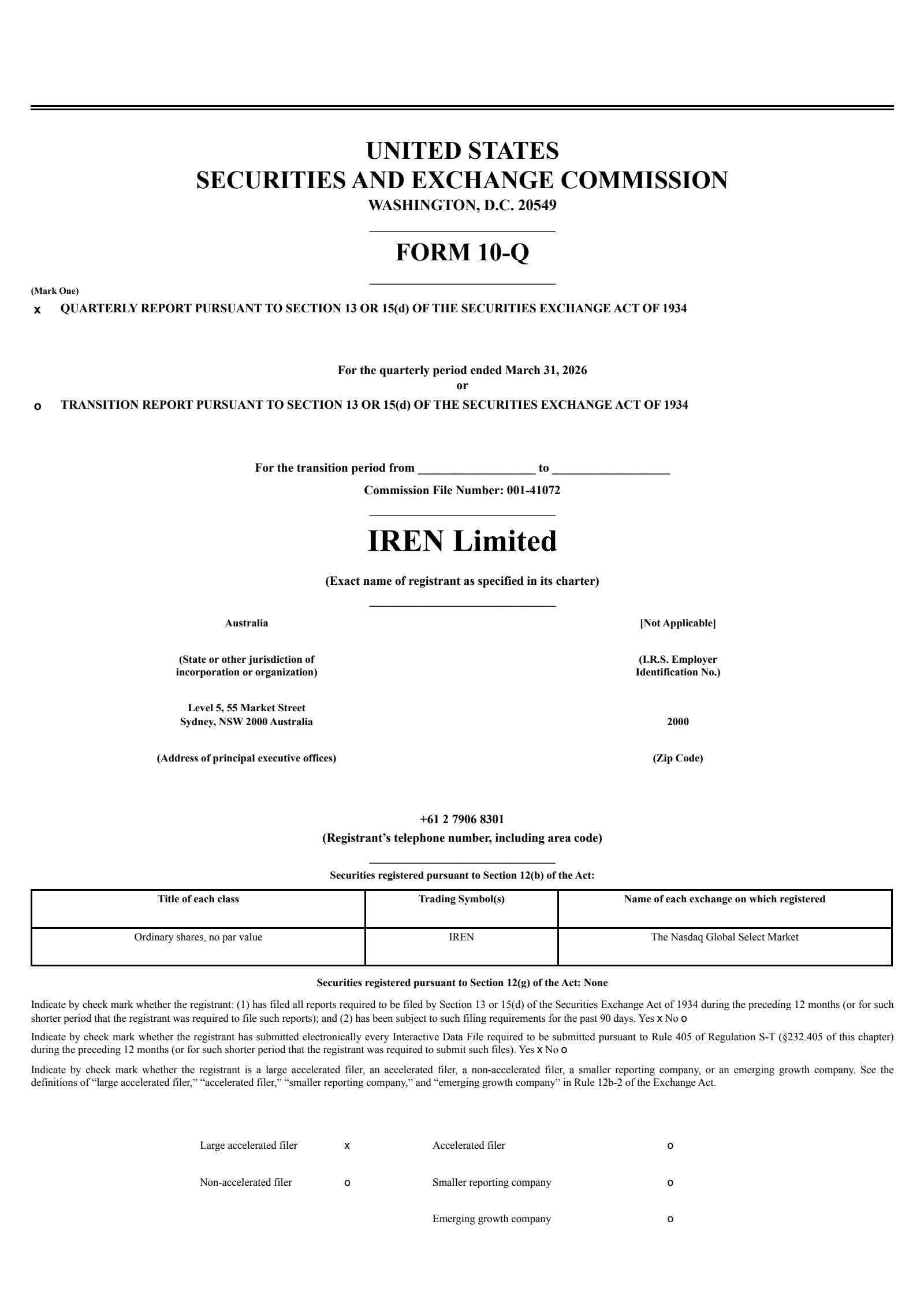 IREN's Q3 2026 Quarterly report