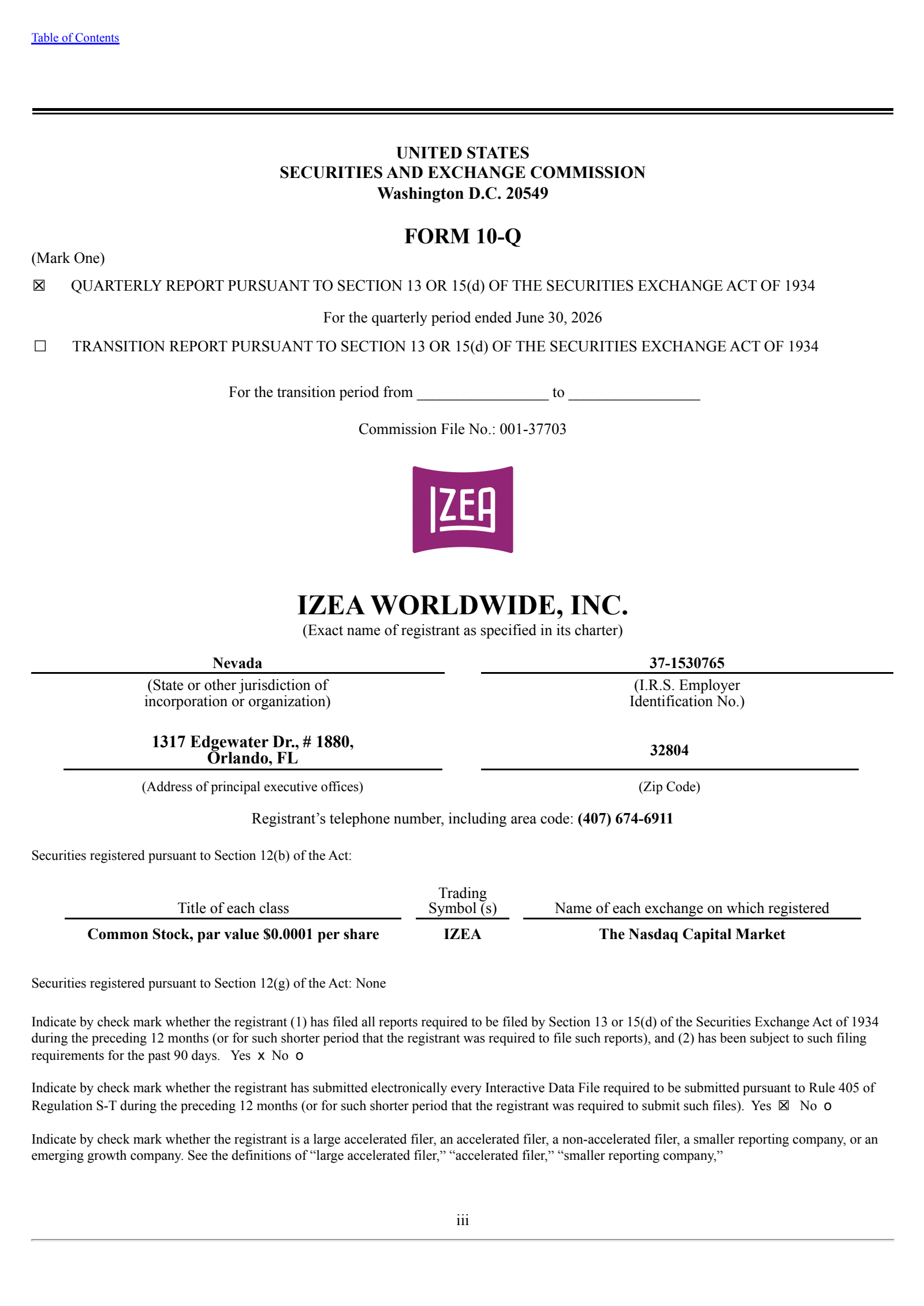 Izea Worldwide's Q2 2026 Quarterly report