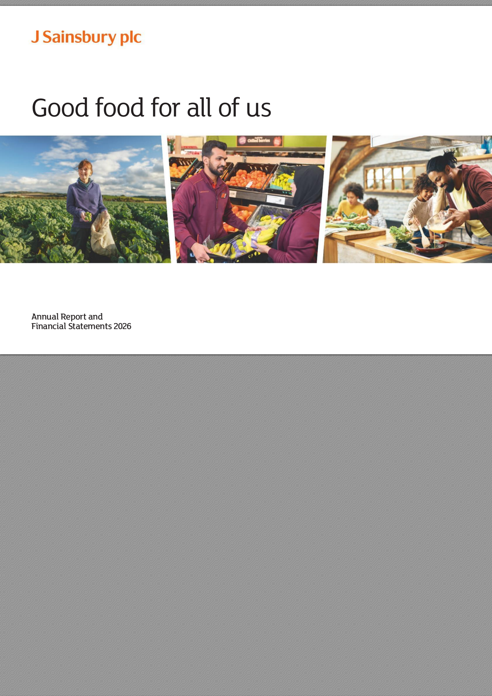 J Sainsbury's H2 2026 Annual report