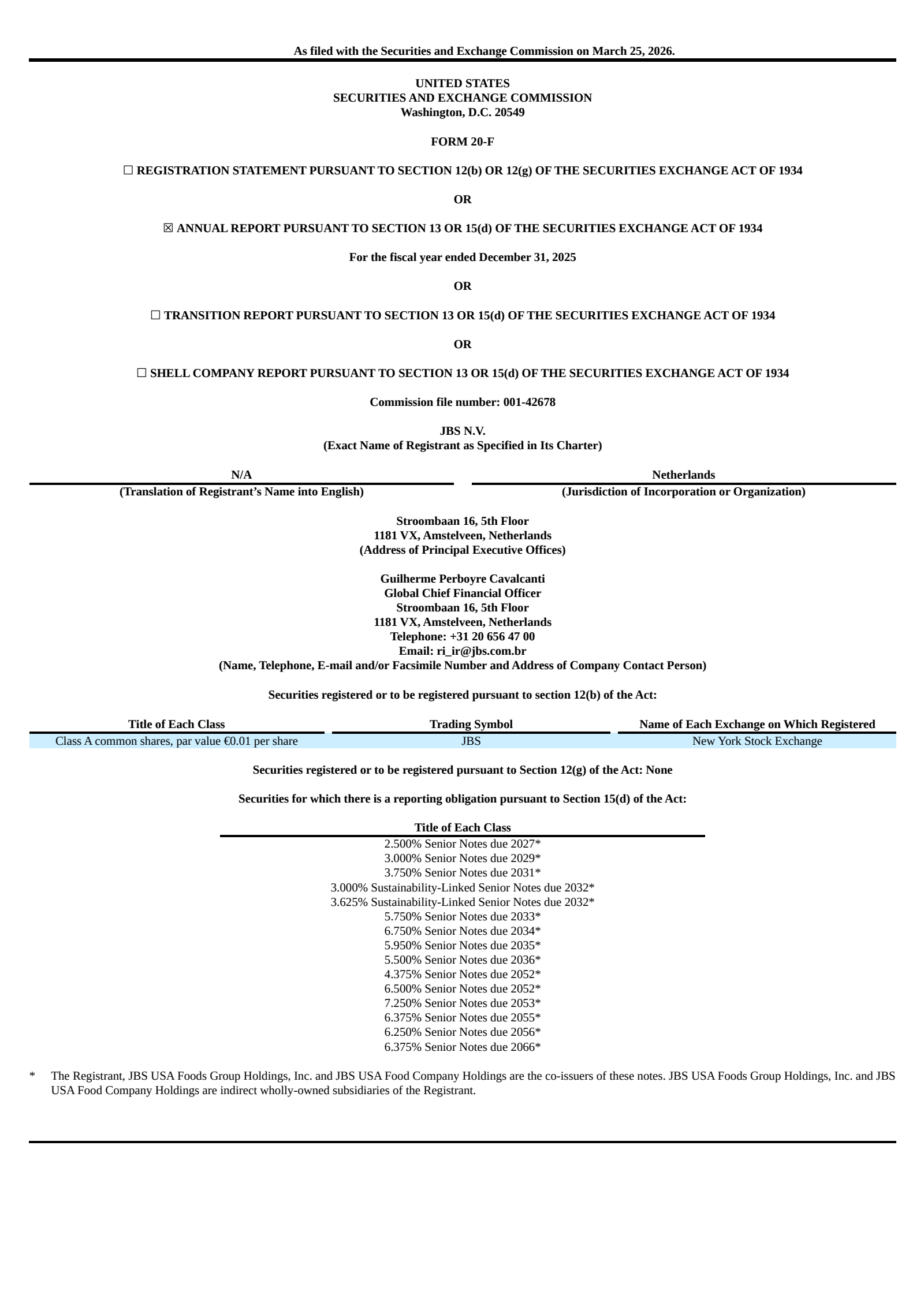 JBS's Q4 2025 Annual report