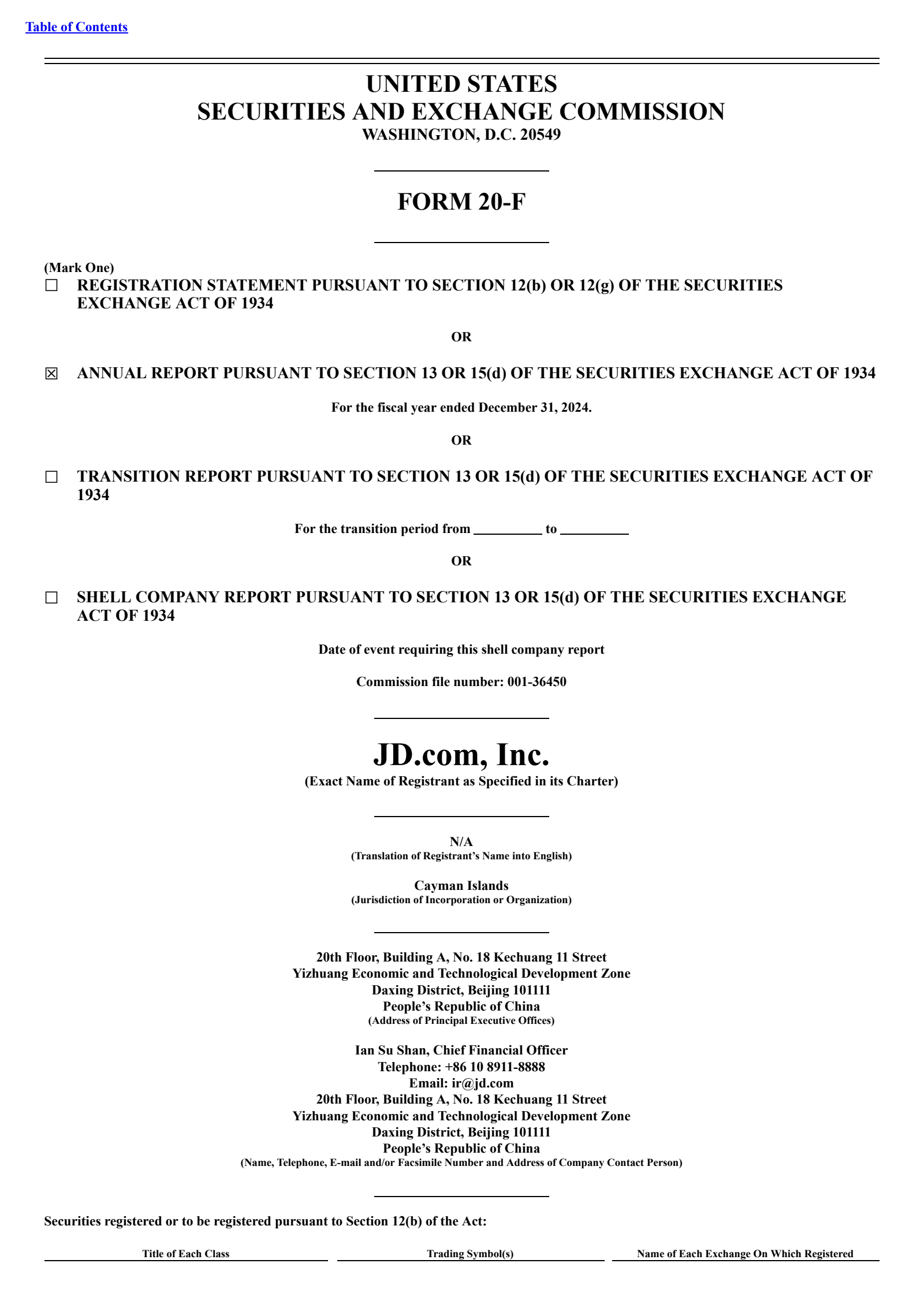 JD.com's Q4 2024 Annual Report