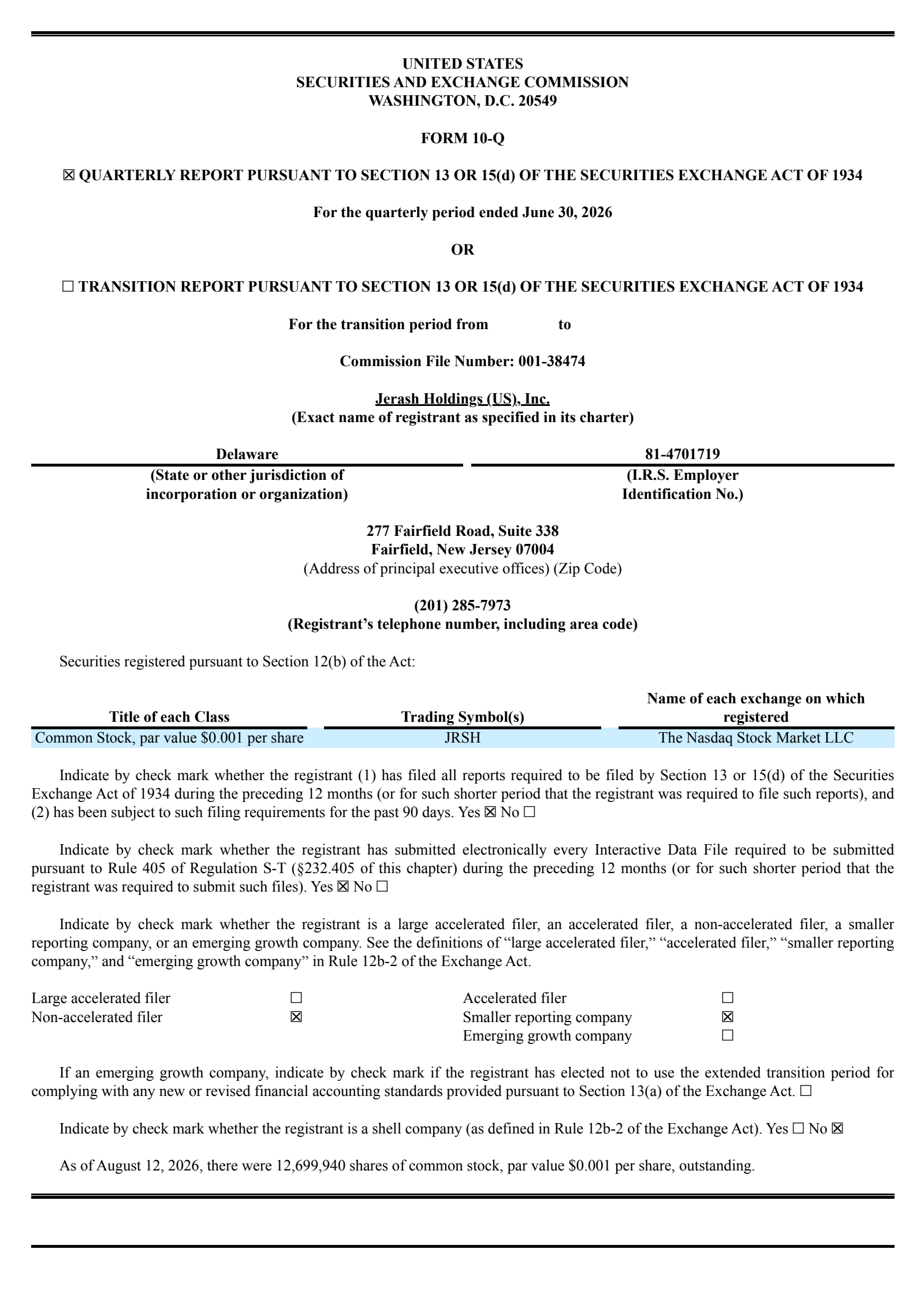 Jerash Holdings (US)'s Q1 2027 Quarterly report