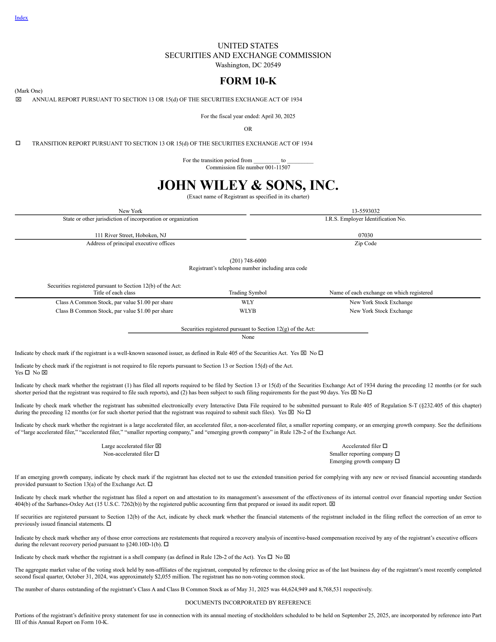 John Wiley & Sons' Q4 2025 Annual Report
